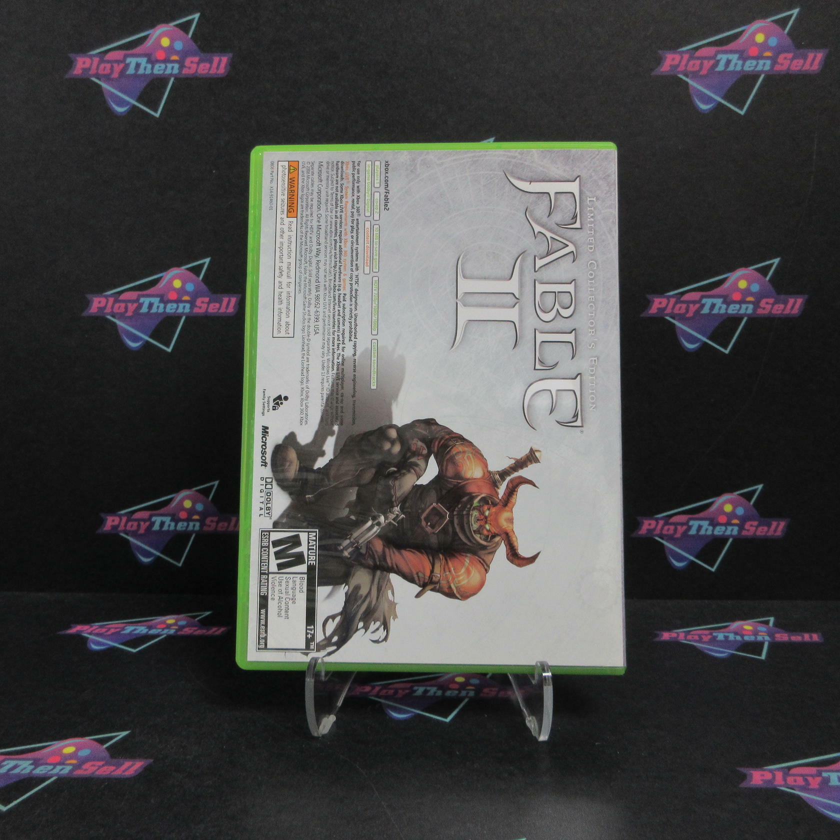 Fable 2 II Limited Collectors Xbox 360 + Sleeve/Bonus Disc Complete - Excellent