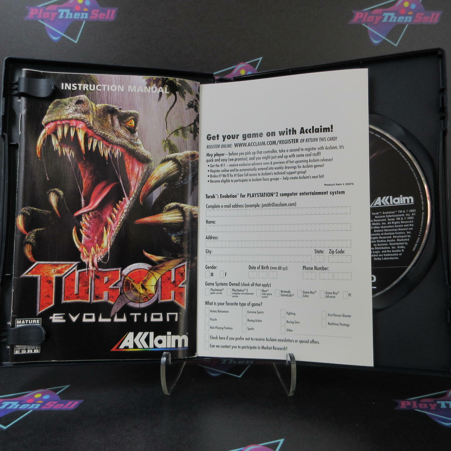 Turok Evolution PS2 PlayStation 2 + Reg Card Complete - Excellent