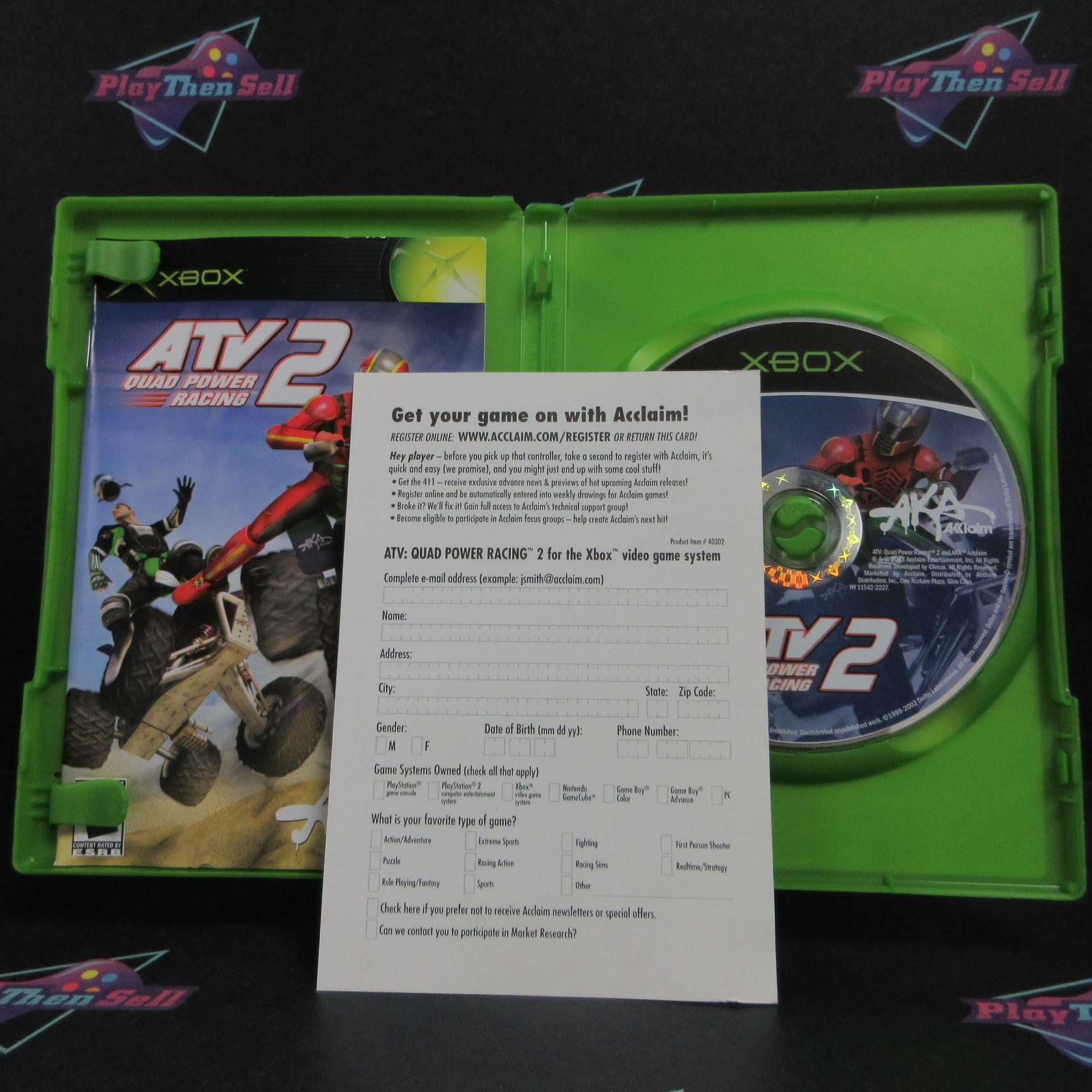 ATV Quad Power Racing 2 Xbox + Reg Card Complete - Excellent