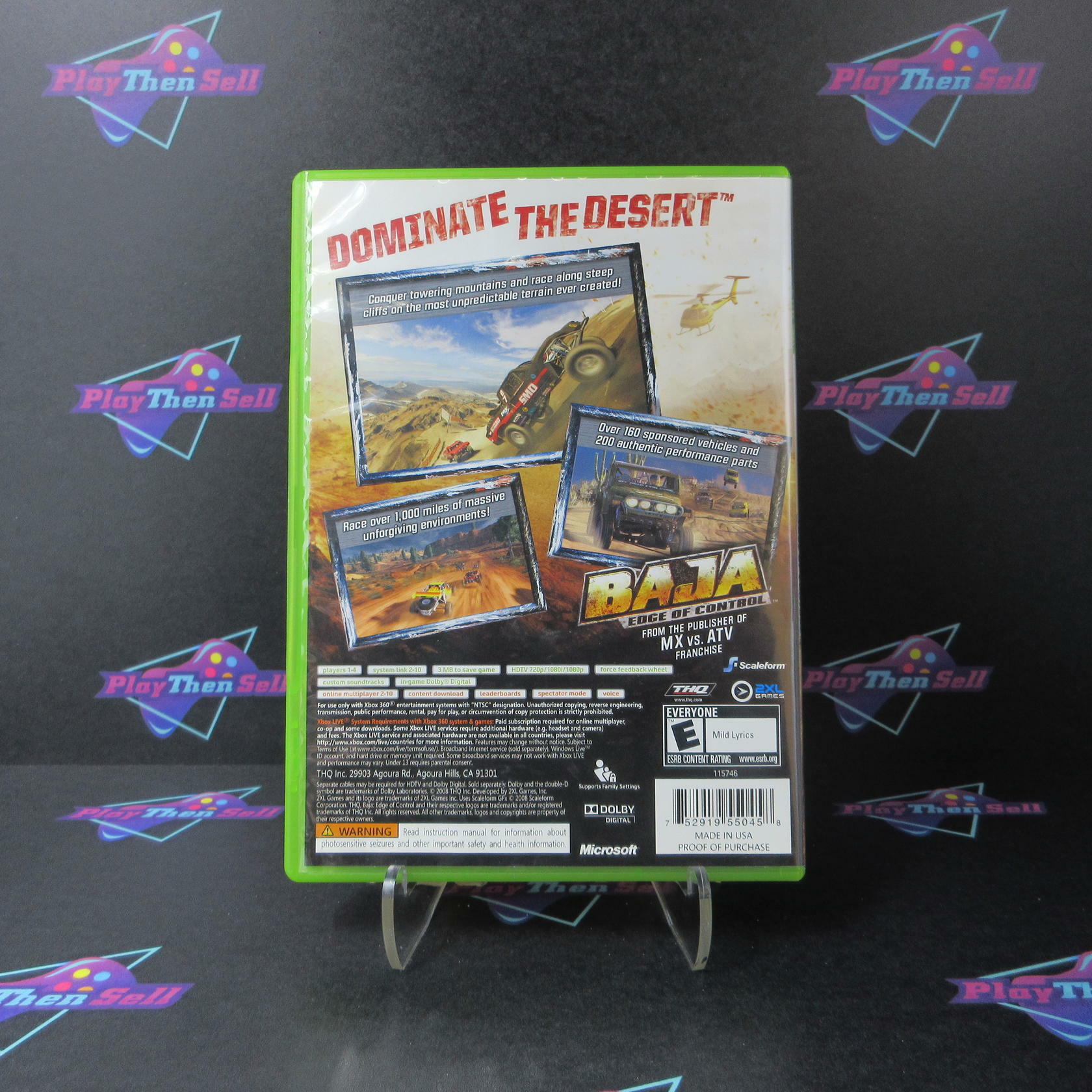BAJA Edge of Control Xbox 360 Complete - Excellent