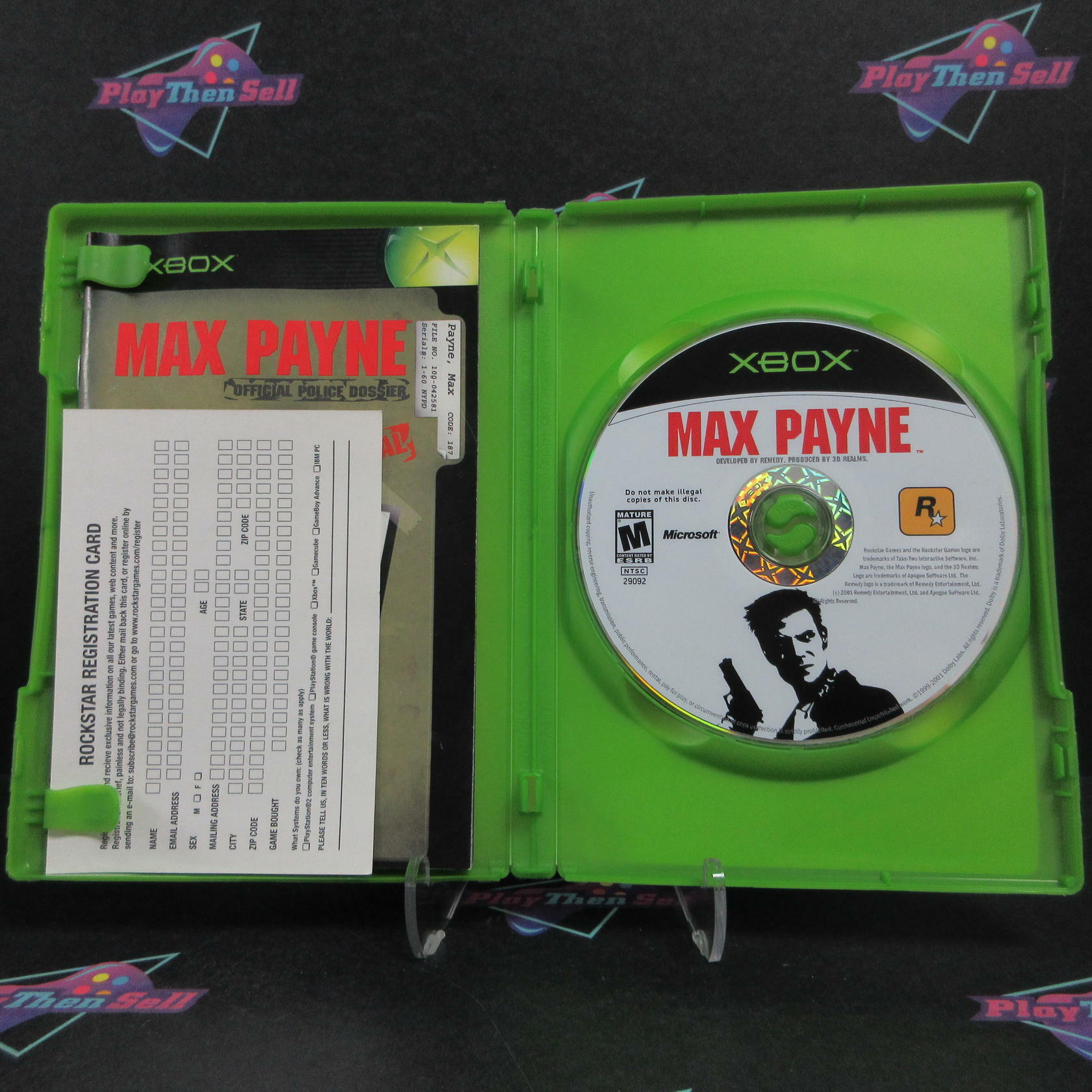 Max Payne Xbox + Reg Card Complete - Excellent