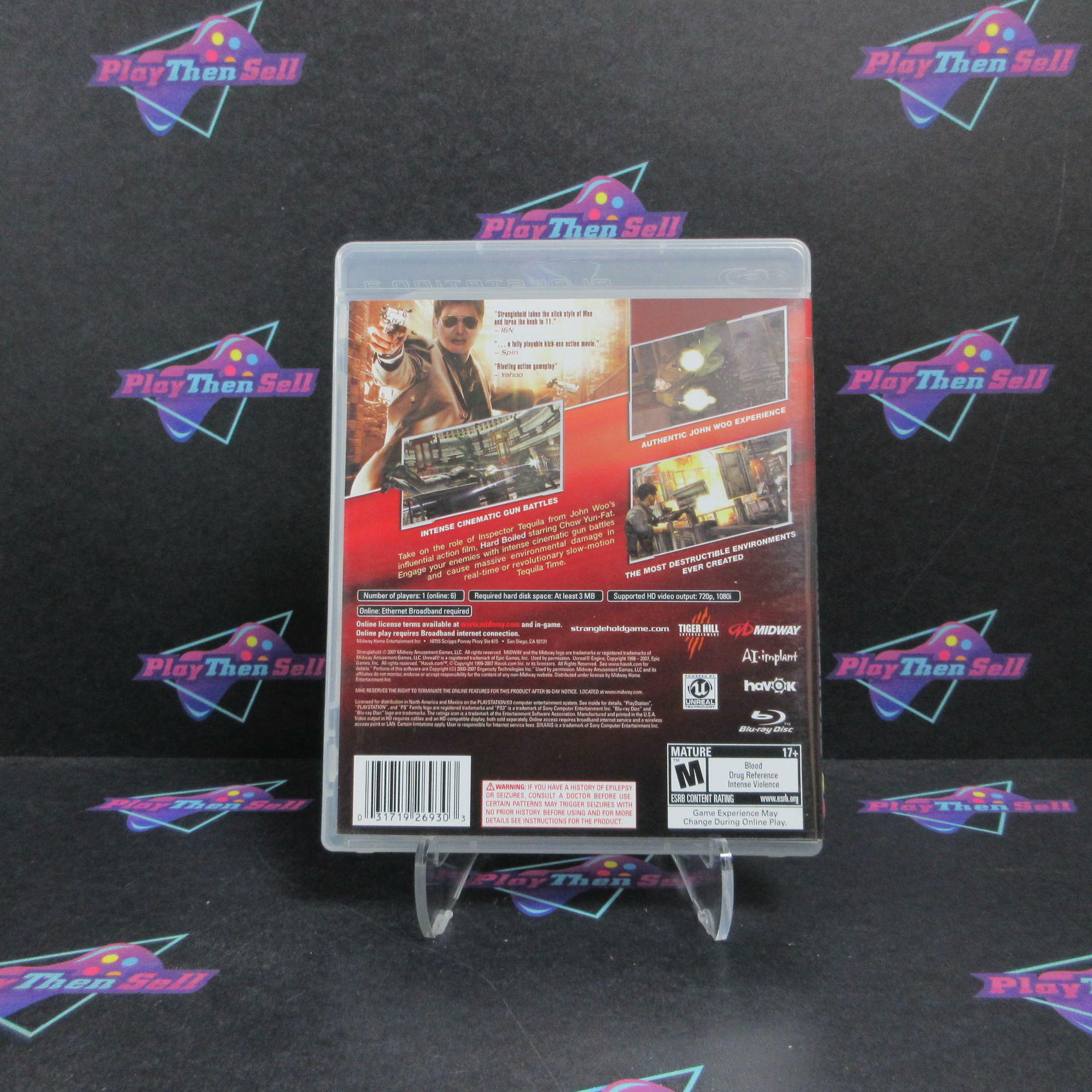 Stranglehold PS3 PlayStation 3 DD + Reg Card Complete CIB - Very Good