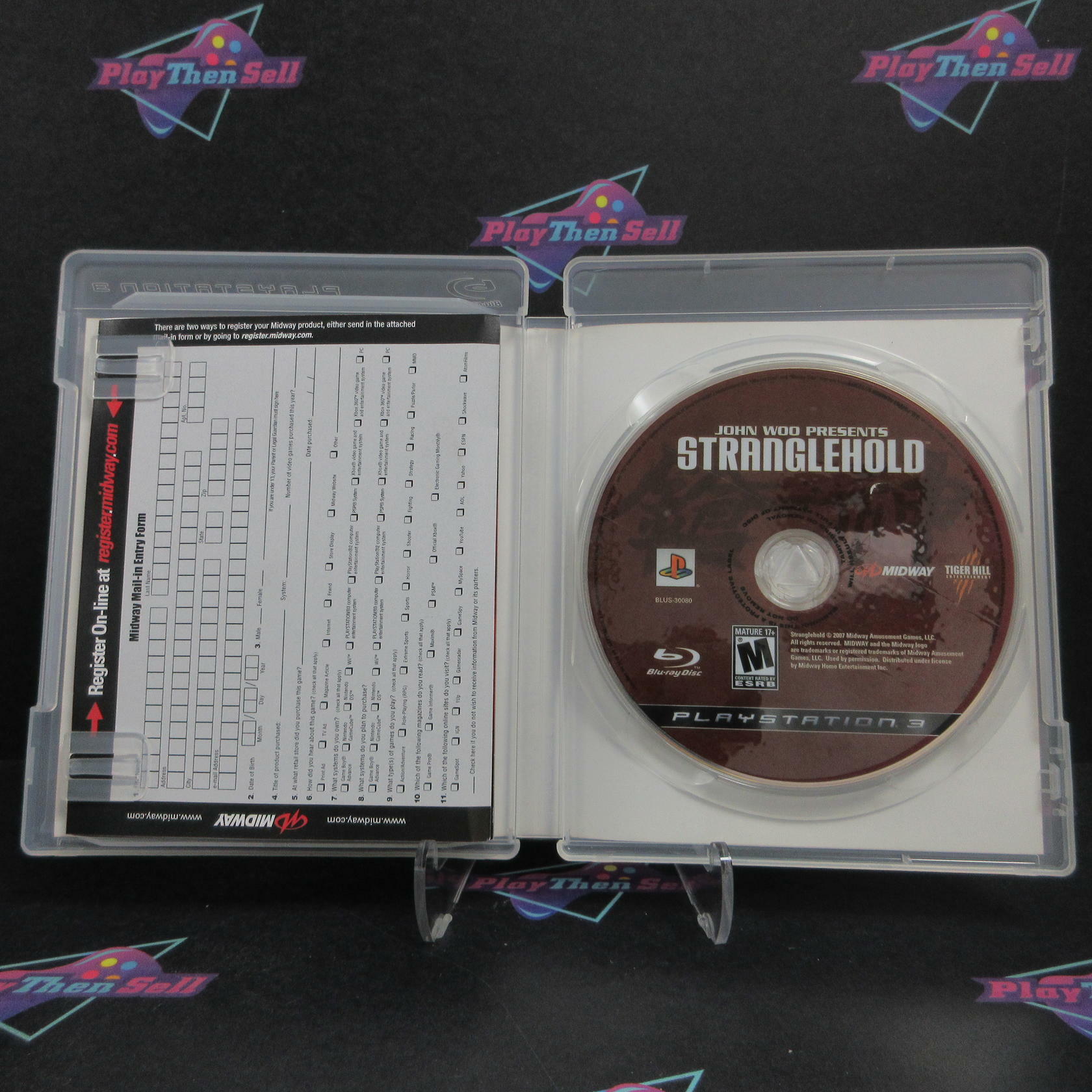 Stranglehold PS3 PlayStation 3 DD + Reg Card Complete CIB - Very Good