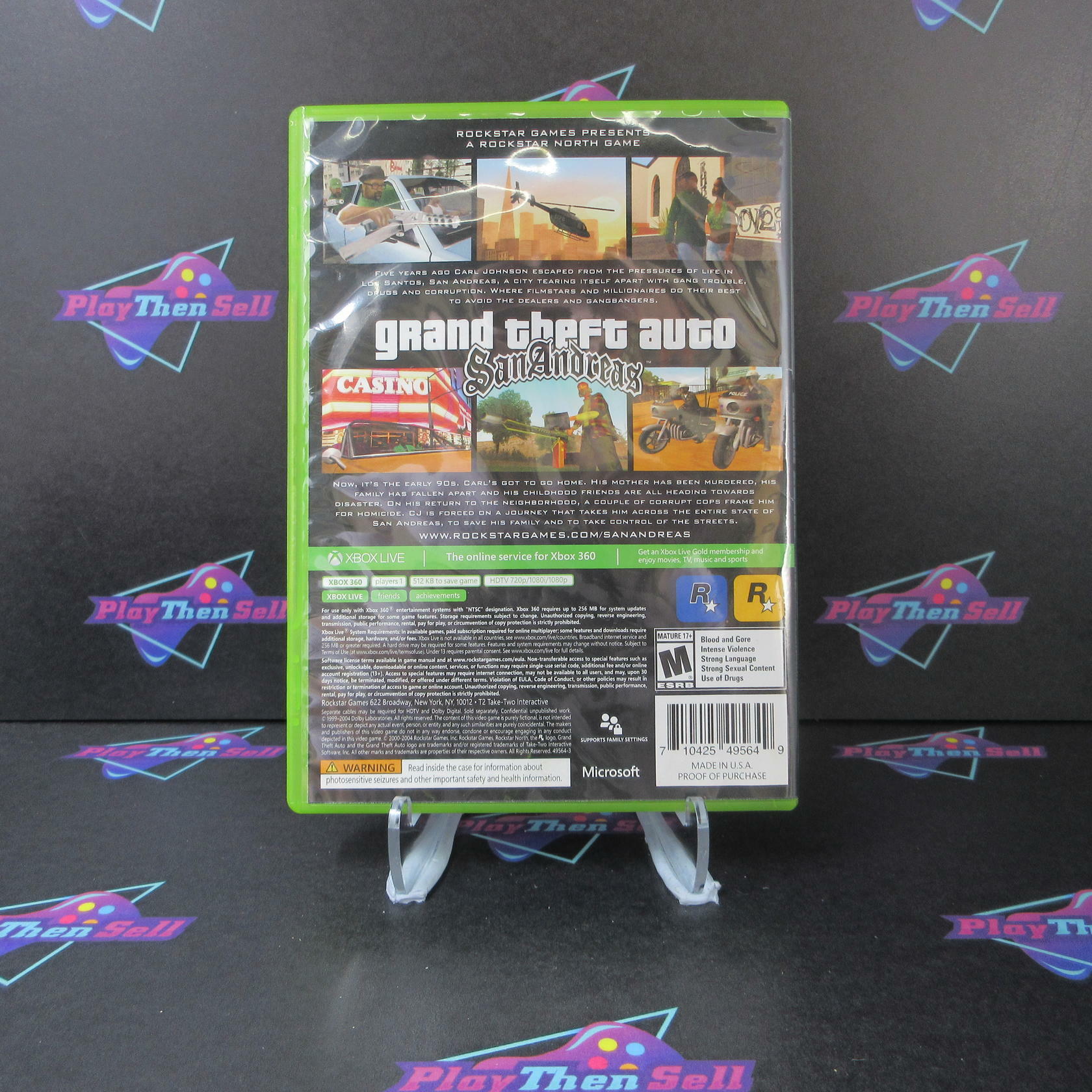 Grand Theft Auto: San Andreas Xbox 360 PH AD Complete CIB - Very Good