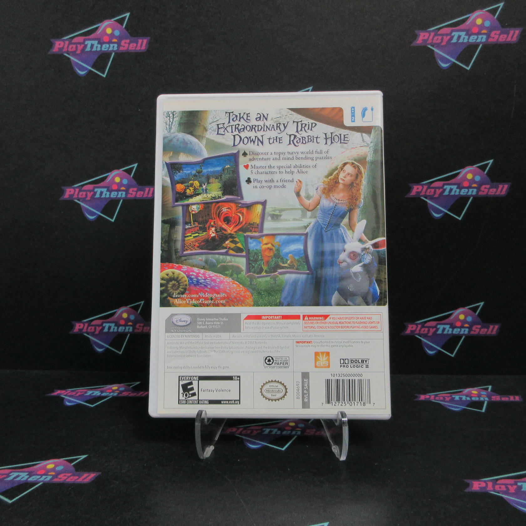 Alice In Wonderland Nintendo Wii + Poster Complete - Excellent