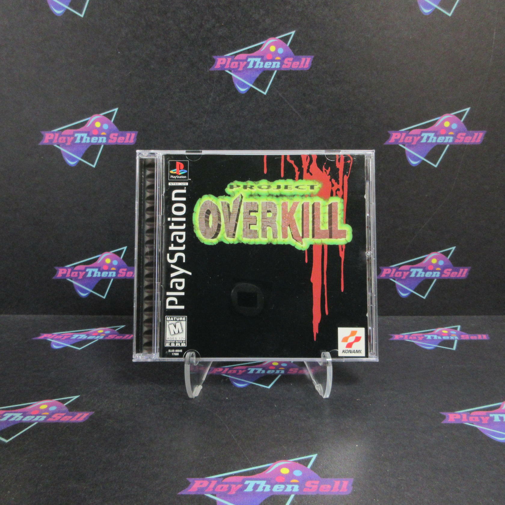 Project Overkill PS1 PlayStation 1 + Reg Card Complete - Excellent