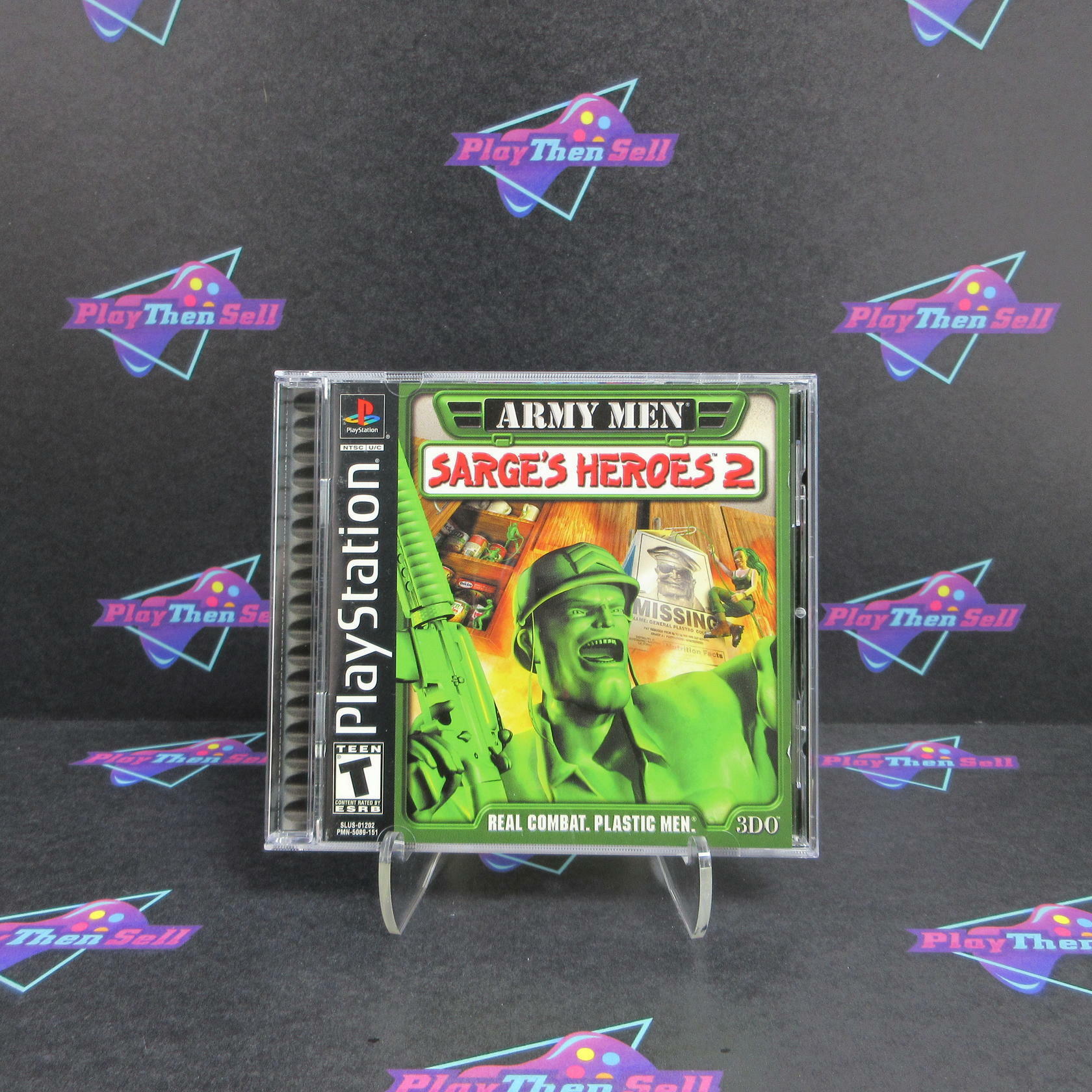 Army Men Sarge's Heroes 2 PS1 PlayStation 1 + Reg Card Complete - Excellent