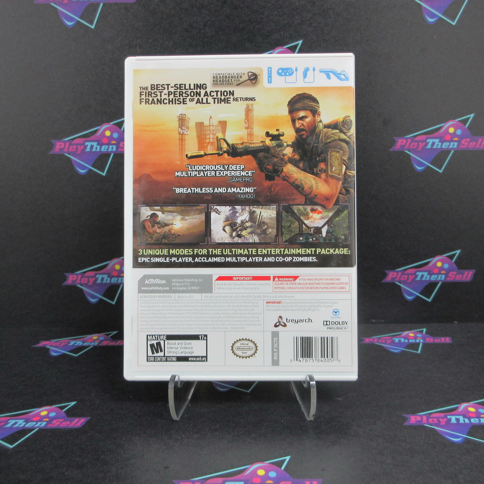 Call of Duty Black Ops Nintendo Wii Complete - Excellent