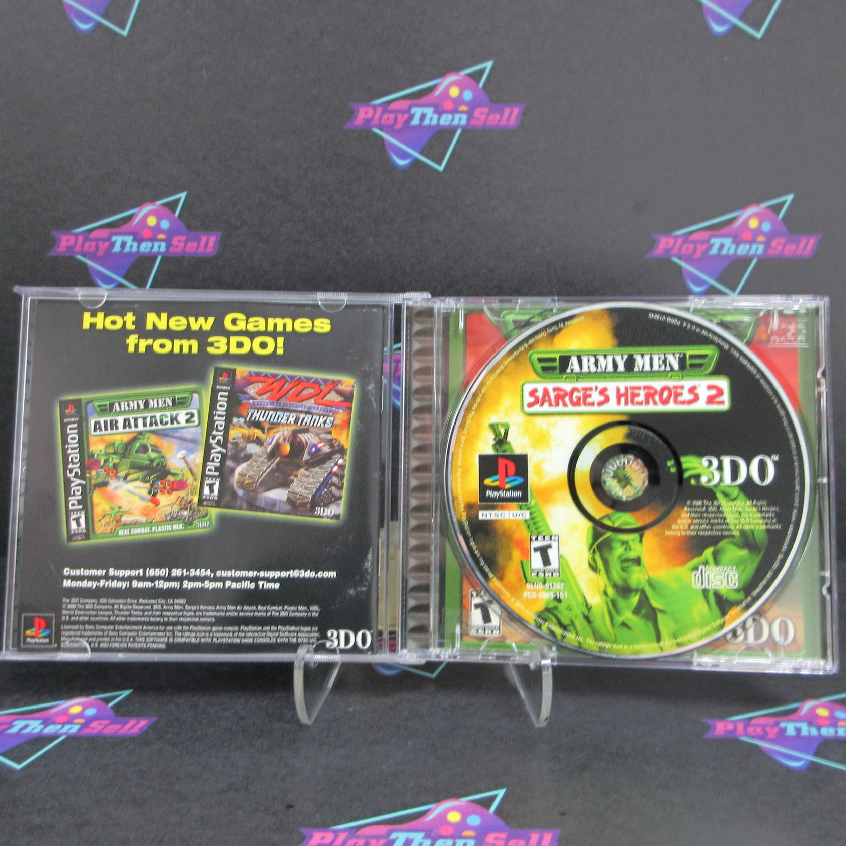 Army Men Sarge's Heroes 2 PS1 PlayStation 1 + Reg Card Complete - Excellent