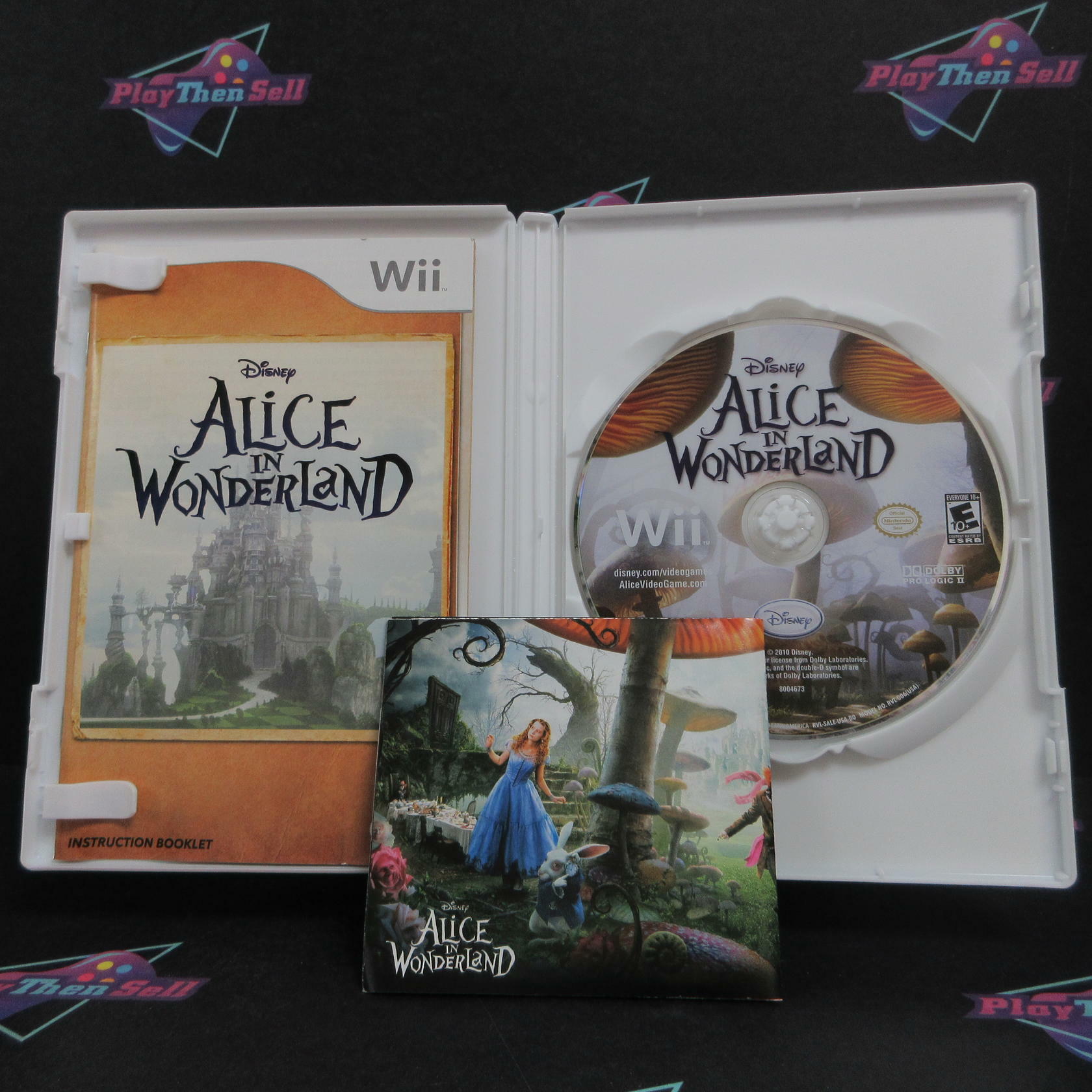 Alice In Wonderland Nintendo Wii + Poster Complete - Excellent