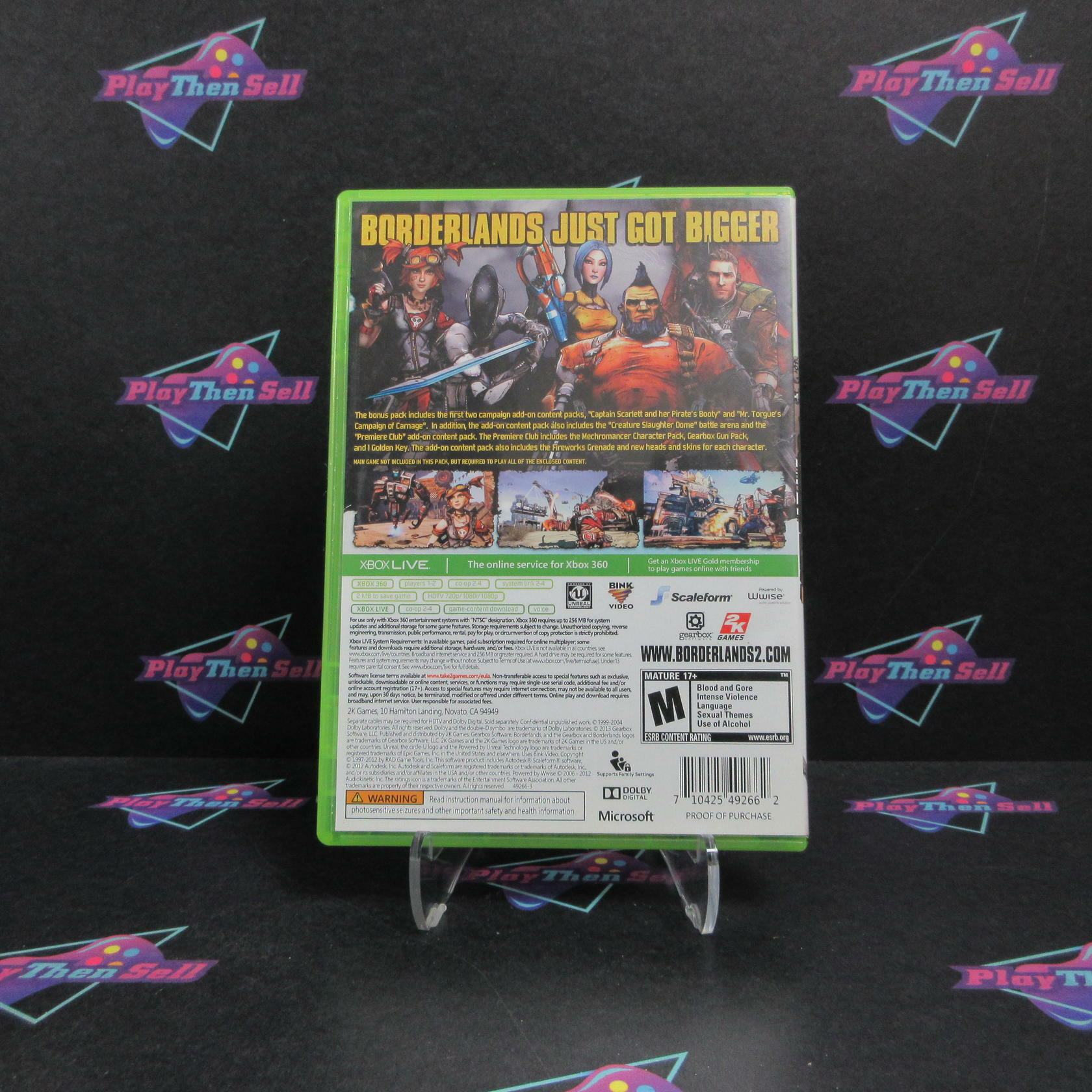Borderlands 2 Add-on Content Pack Xbox 360 AD Complete CIB - Very Good