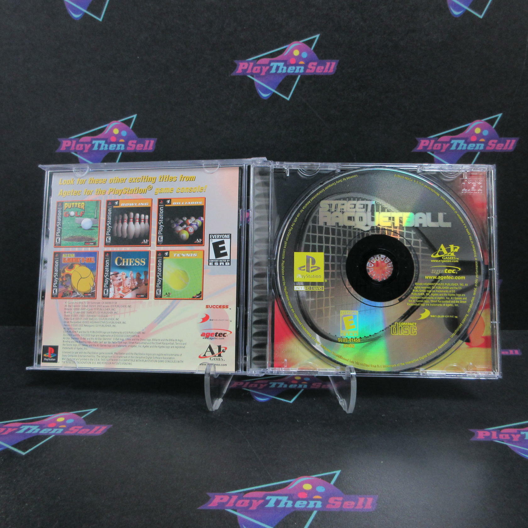 Street Racquetball PS1 Playstation 1 + Reg Card Complete - Excellent