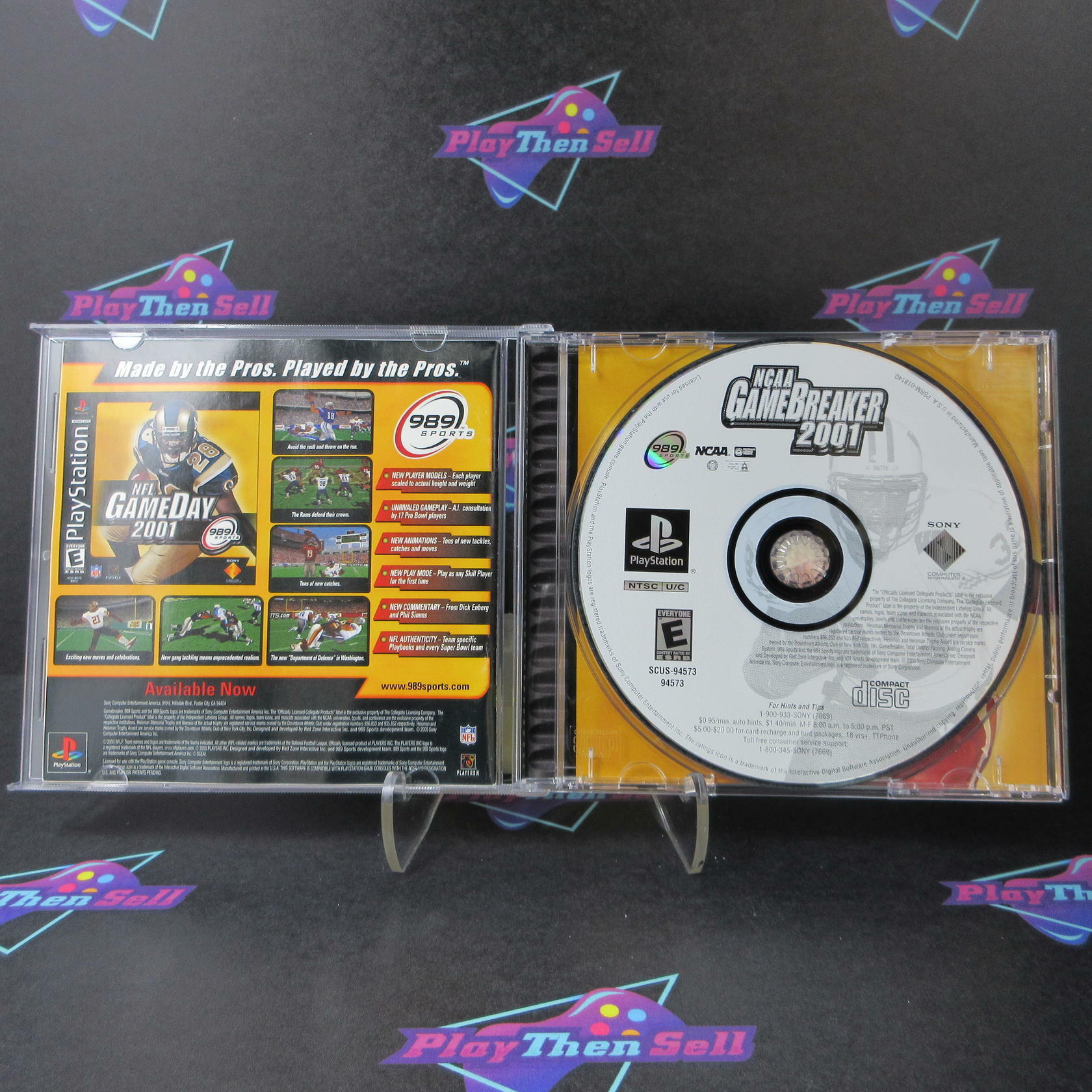 NCAA GameBreaker 2001 PS1 PlayStation 1 + Reg Card Complete - Excellent