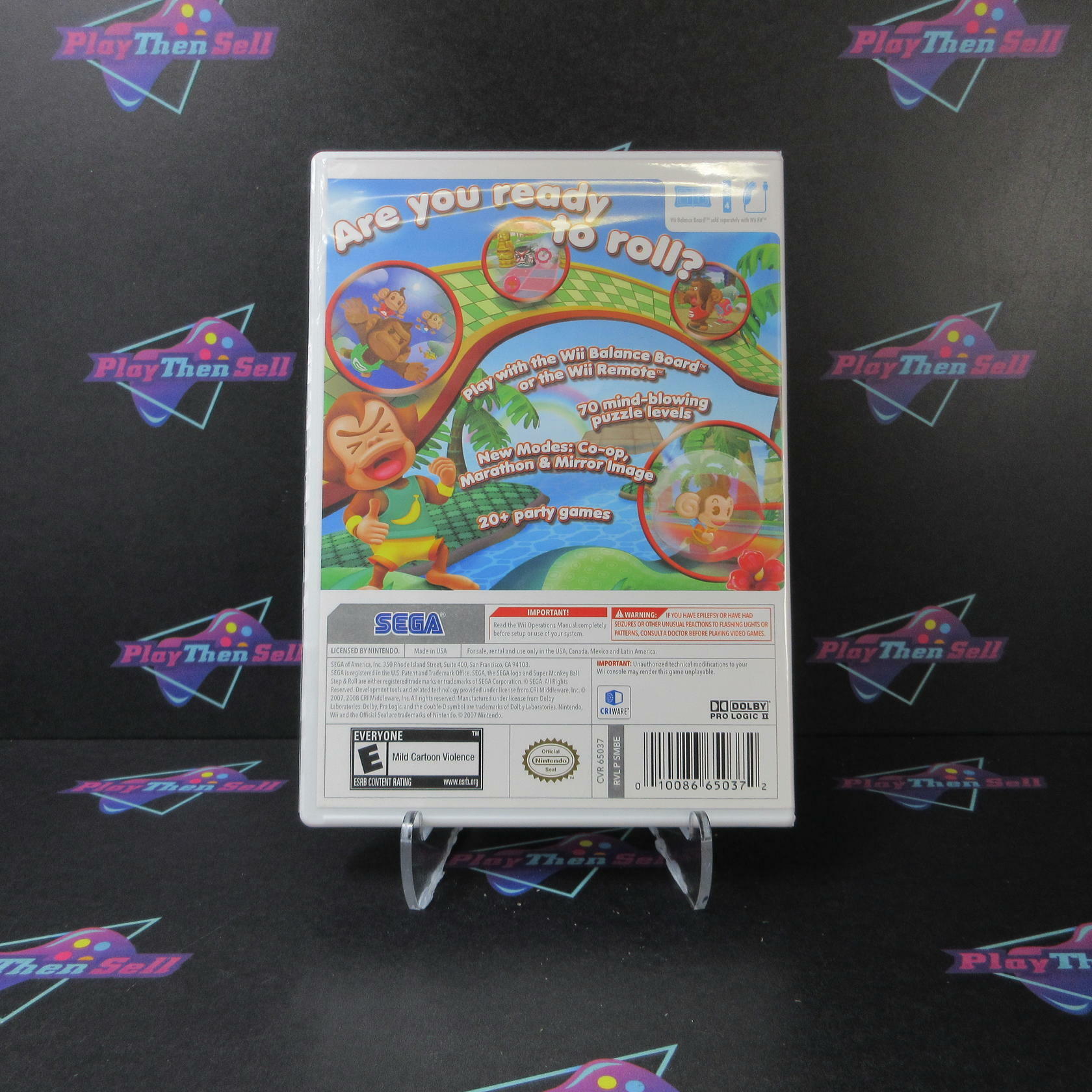 Super Monkey Ball Step & Roll Nintendo Wii Complete - Excellent