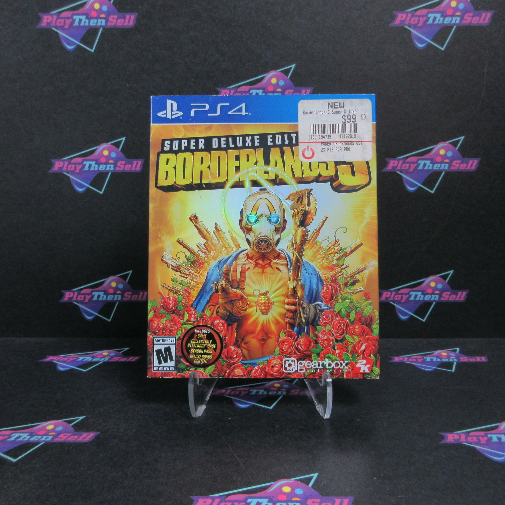 Borderlands 3 Super Deluxe Edition Steelbook PS4 PlayStation 4 + Sleeve - Like New