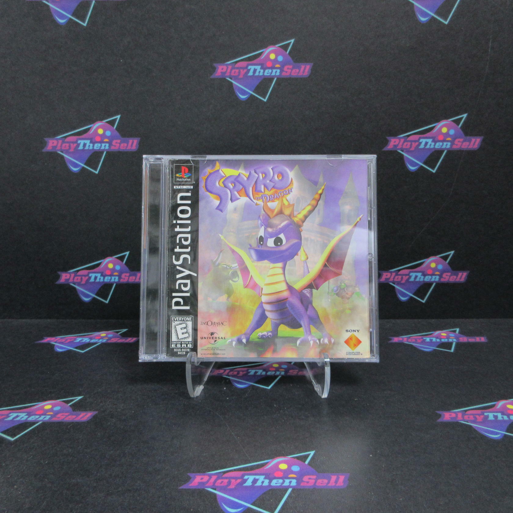 Spyro the Dragon PS1 PlayStation 1 AD No Back Art - Very Good