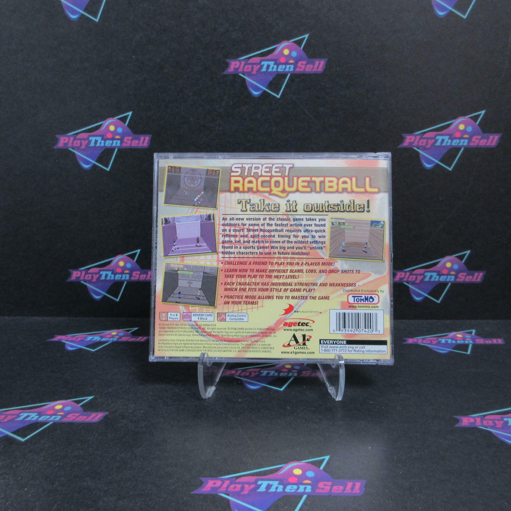 Street Racquetball PS1 Playstation 1 + Reg Card Complete - Excellent