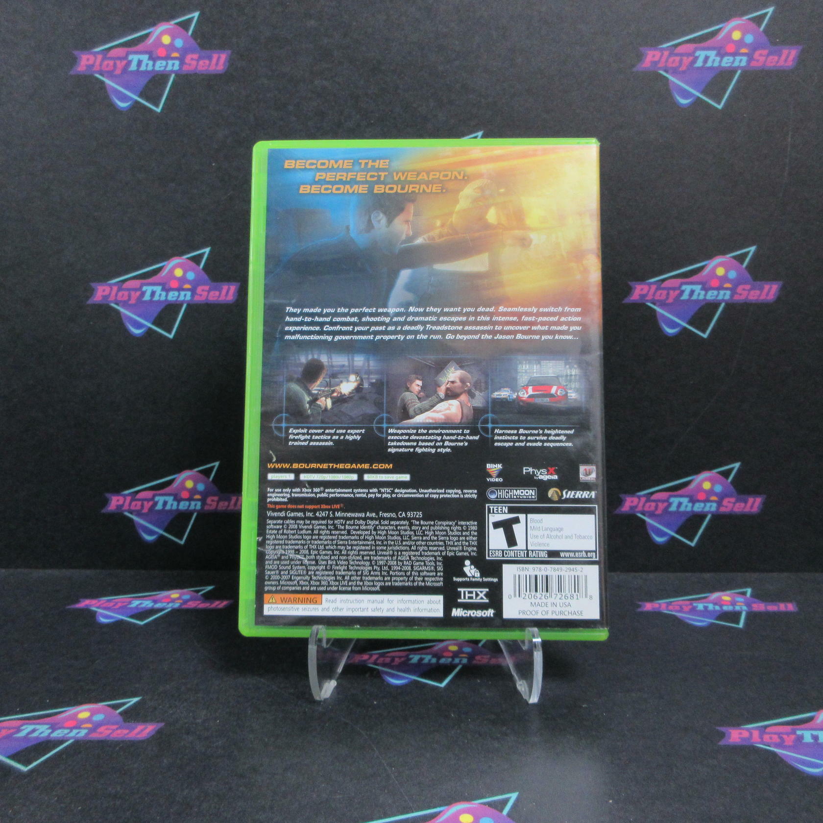 The Bourne Conspiracy Xbox 360 AD/MD Complete CIB - Very Good