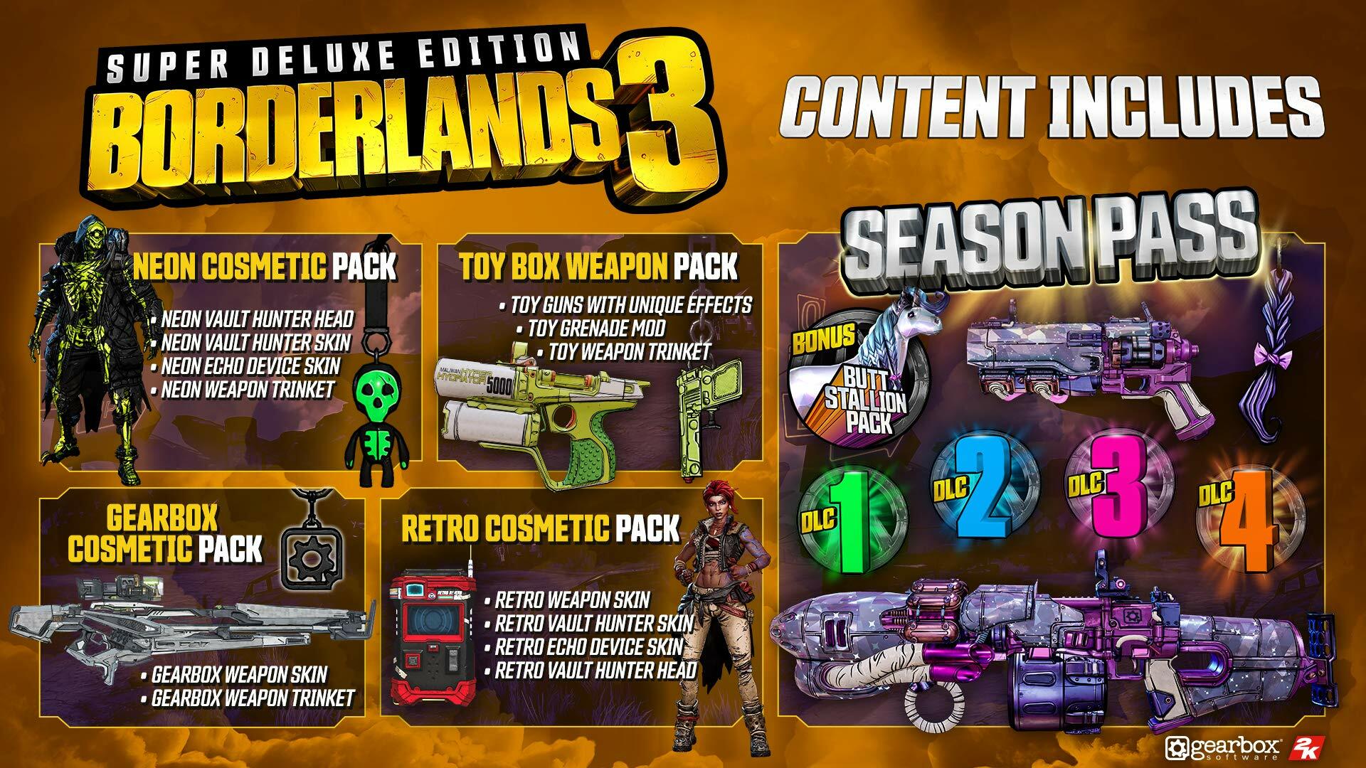 Borderlands 3 Super Deluxe Edition Steelbook PS4 PlayStation 4 + Sleeve - Like New
