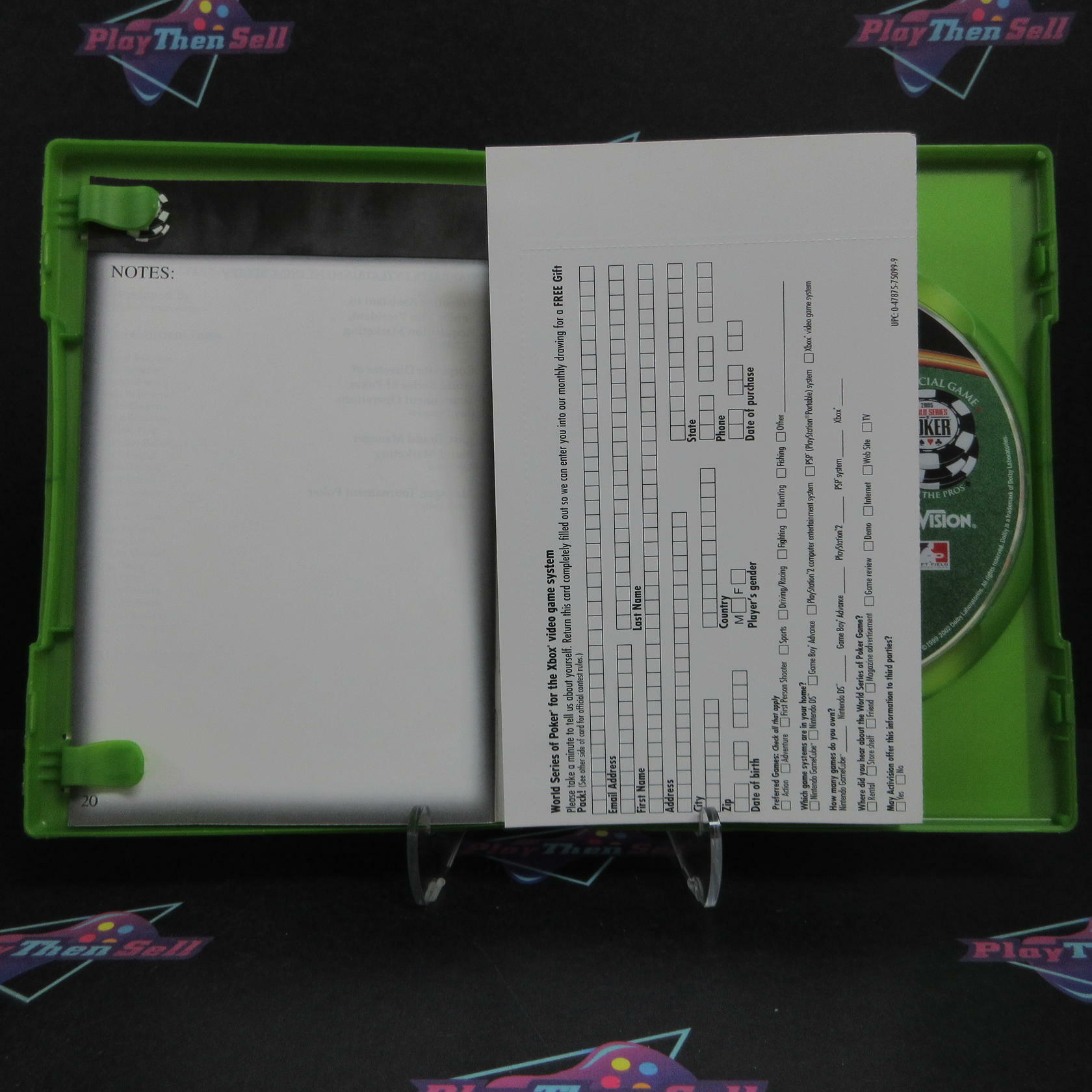 World Series of Poker Xbox + Reg Card Complete - Excellent
