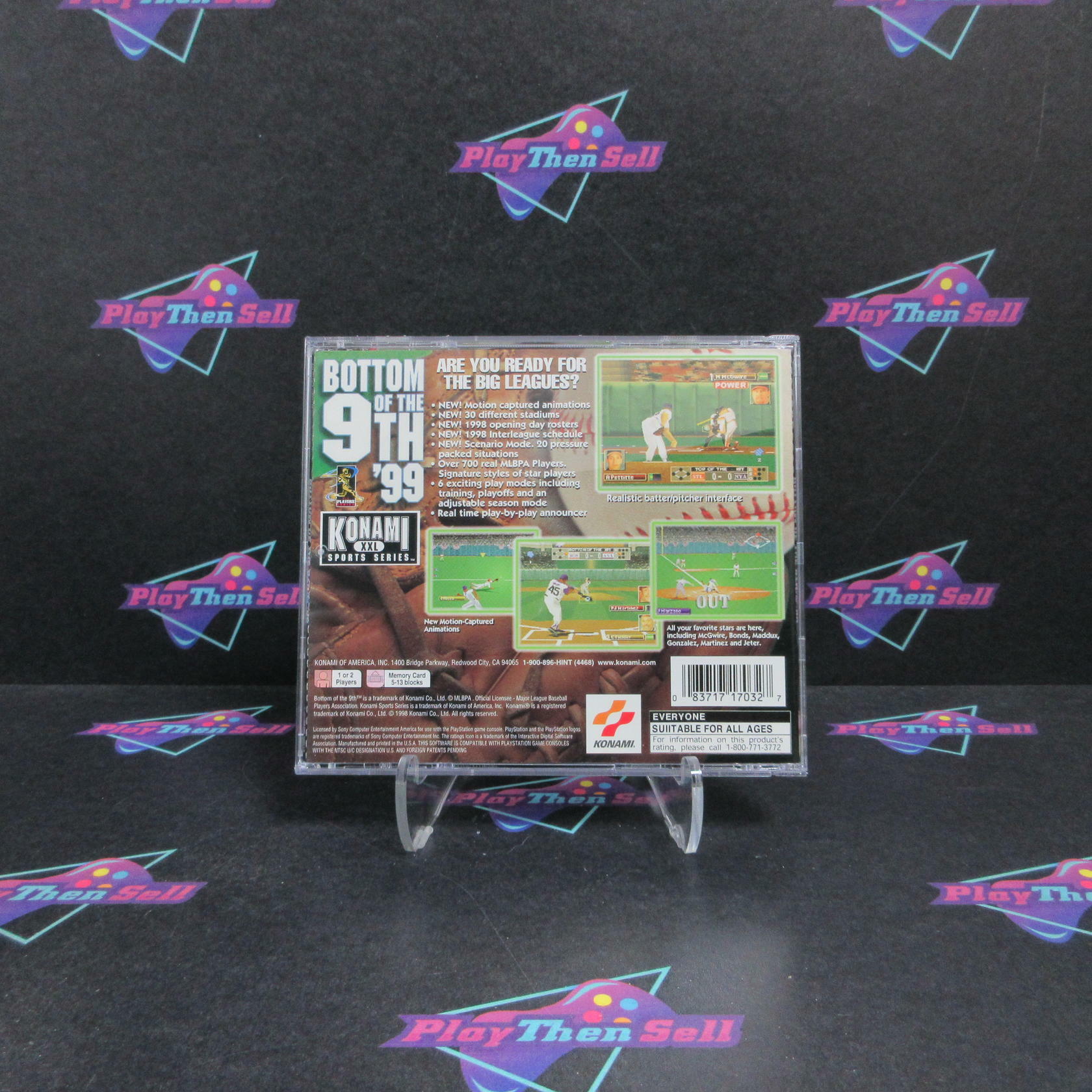 Bottom of the 9th '99 PS1 PlayStation 1 DD + Reg Card Complete CIB - Very Good