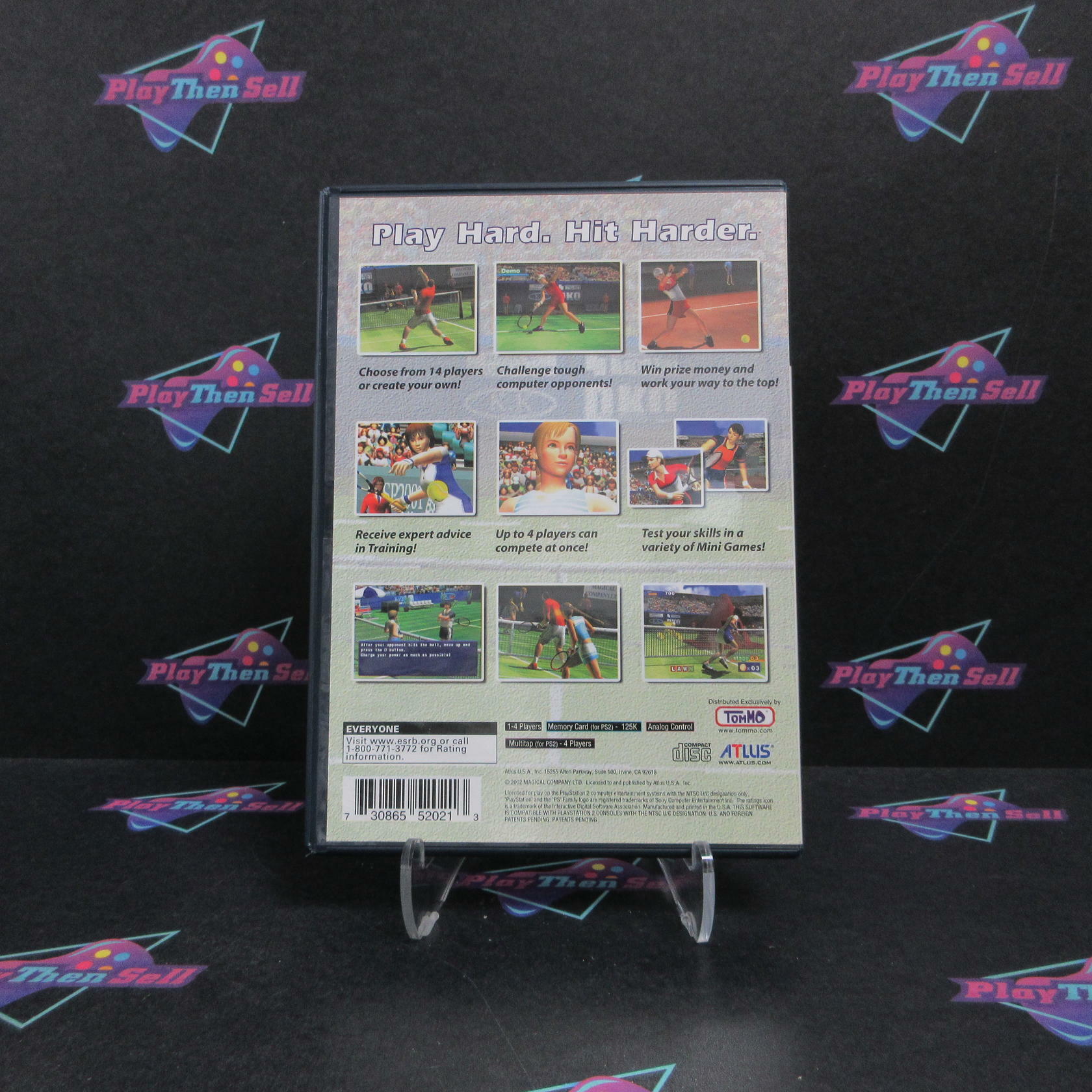Hard Hitter Tennis PS2 PlayStation 2 DD + Reg Card Complete CIB - Very Good