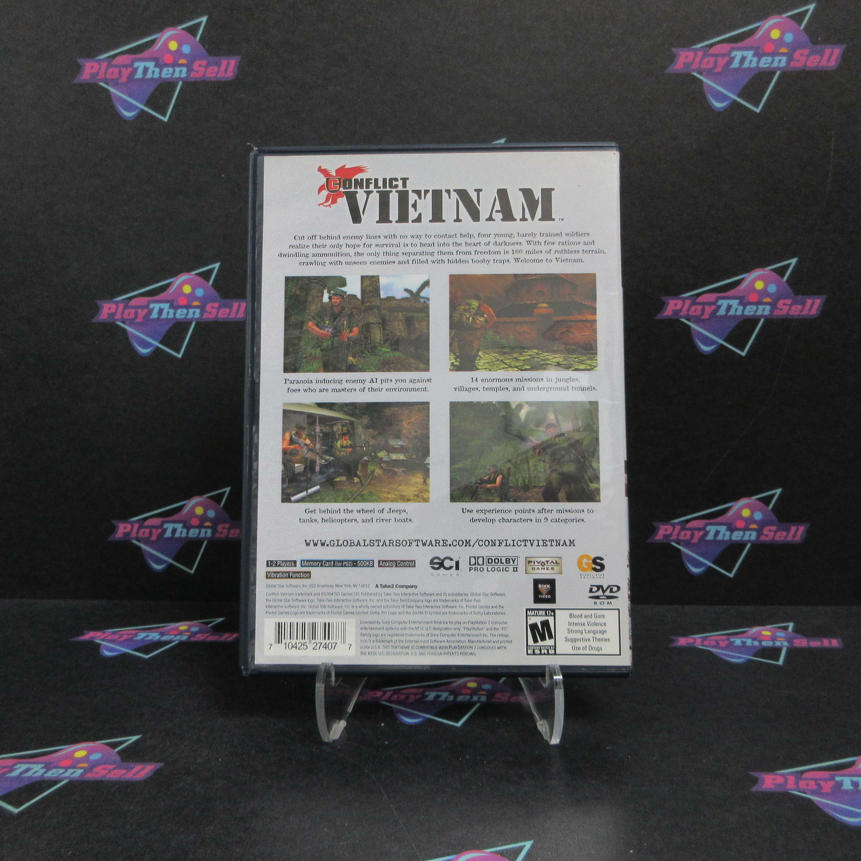 Conflict Vietnam PS2 PlayStation 2 AD + Reg Card Complete CIB - Very Good