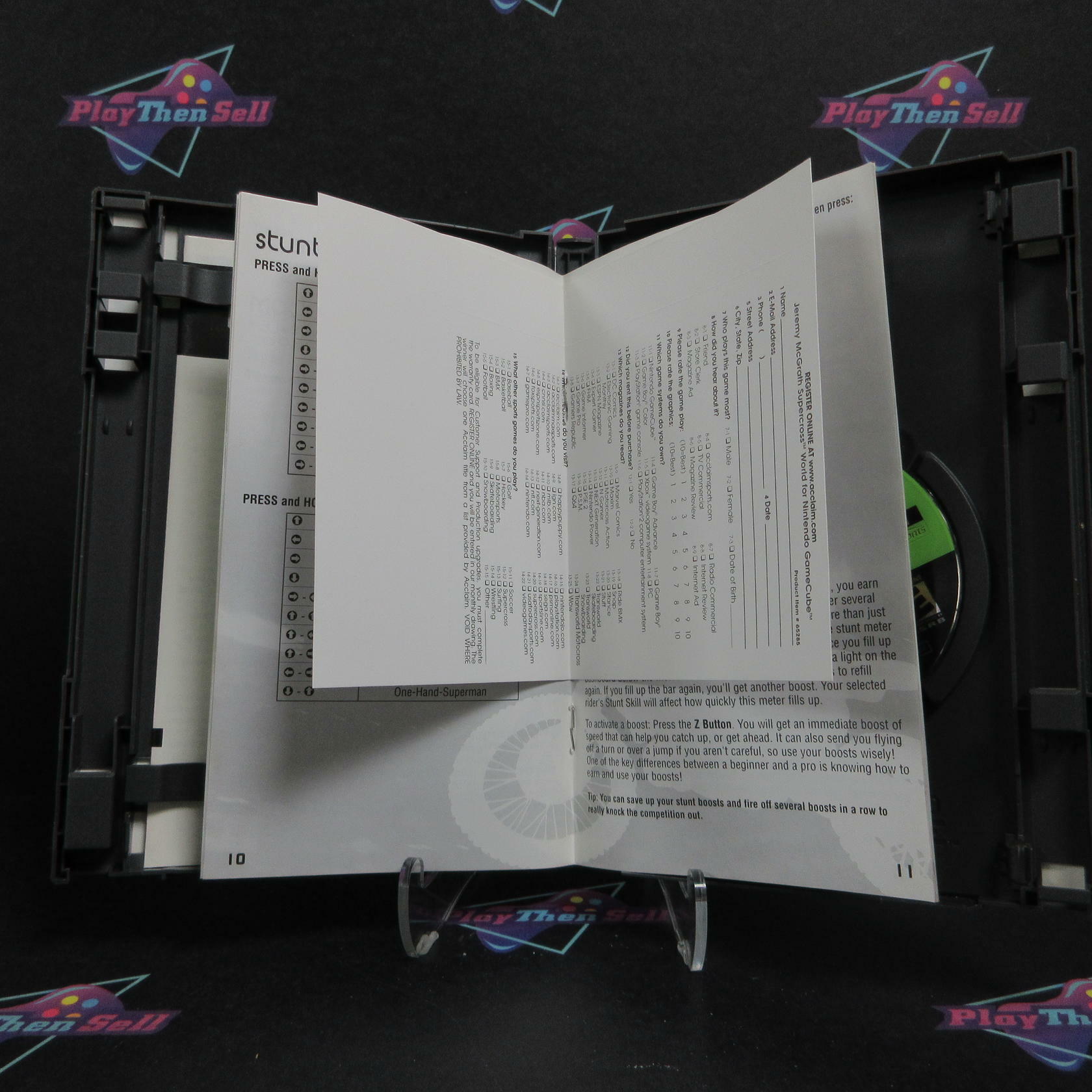 Jeremy McGrath Supercross World Nintendo Gamecube AD + Reg Card Complete CIB - Very Good