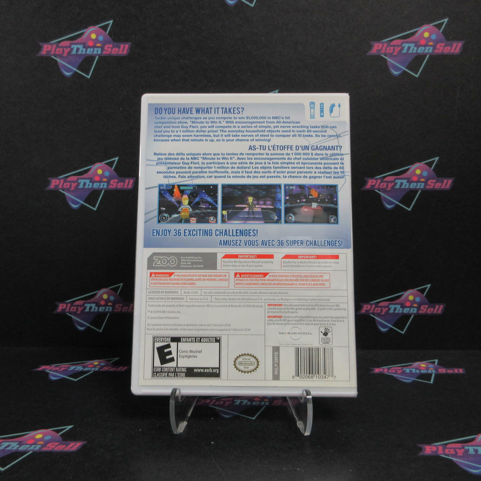 Minute To Win It Nintendo Wii AD Complete CIB - Very Good