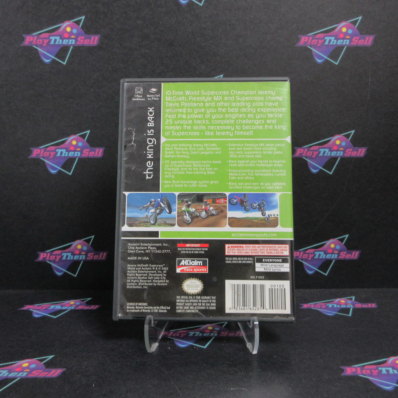 Jeremy McGrath Supercross World Nintendo Gamecube AD + Reg Card Complete CIB - Very Good