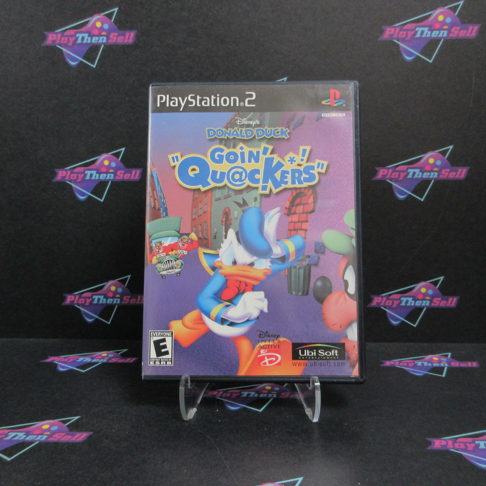 Donald Duck Goin' Quackers PS2 PlayStation 2 AD/DD + Reg Card Complete CIB - Very Good