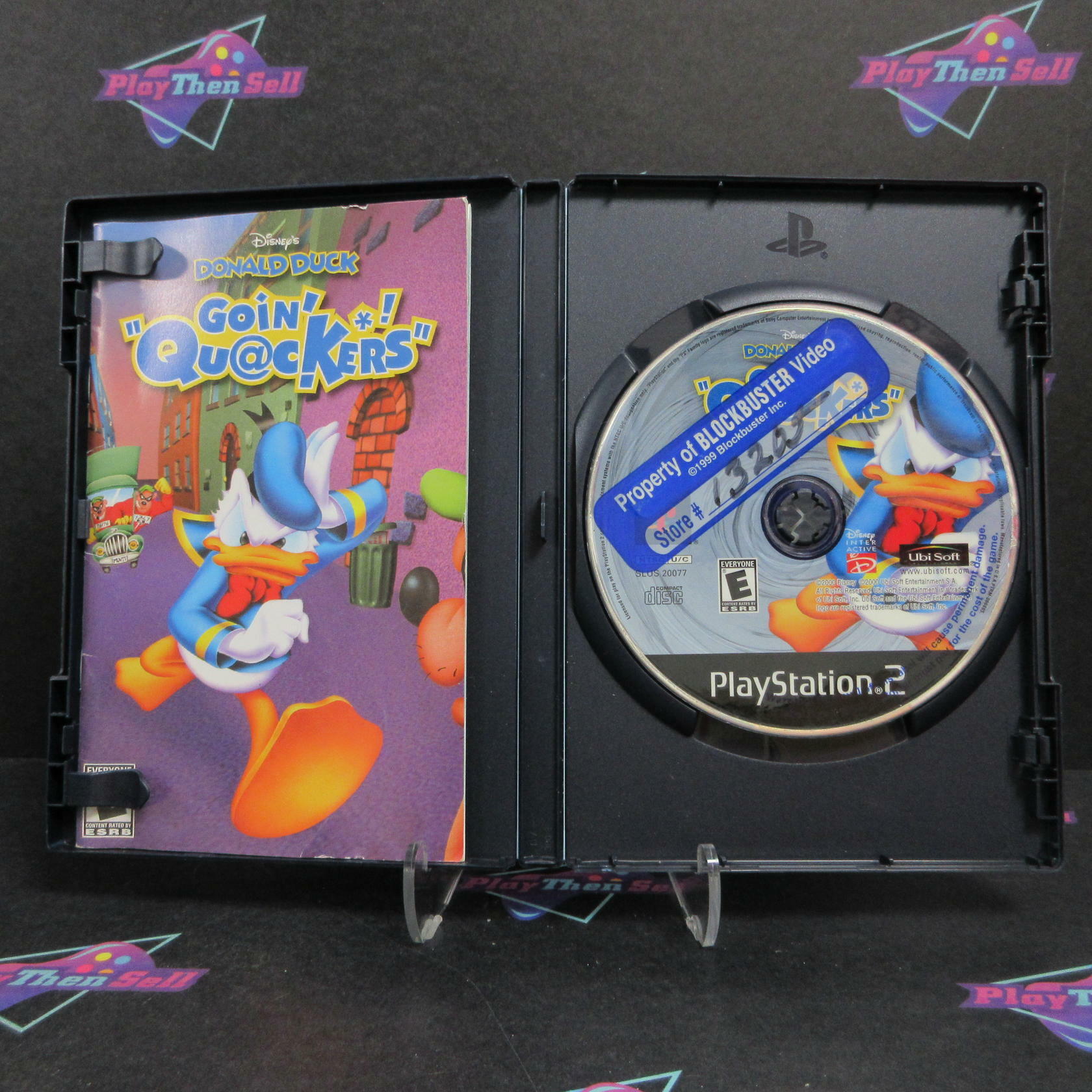 Donald Duck Goin' Quackers PS2 PlayStation 2 AD/DD + Reg Card Complete CIB - Very Good