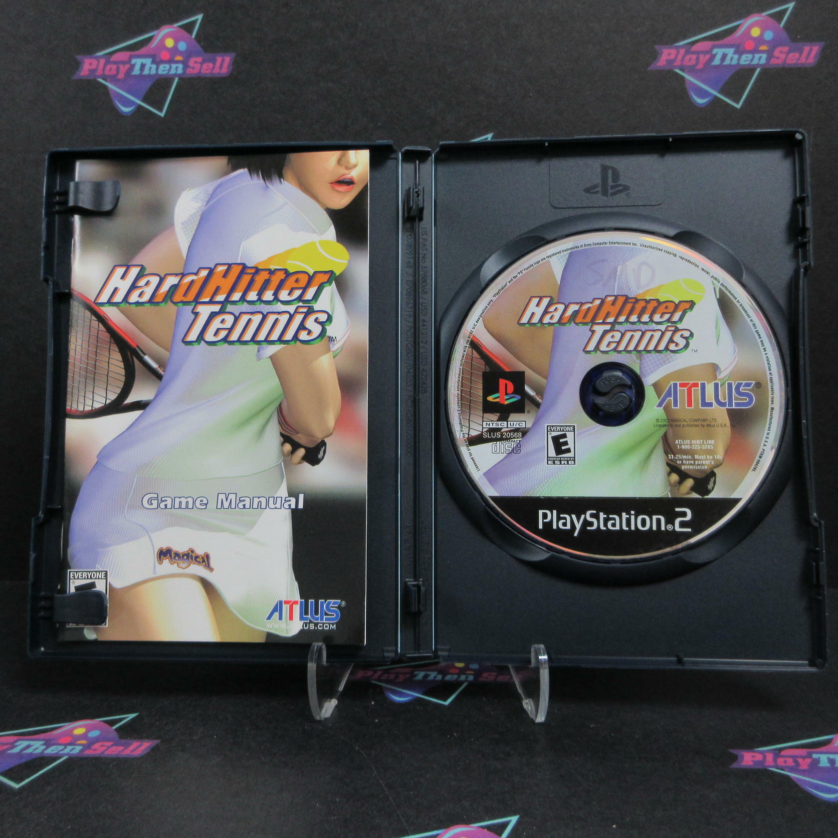 Hard Hitter Tennis PS2 PlayStation 2 DD + Reg Card Complete CIB - Very Good