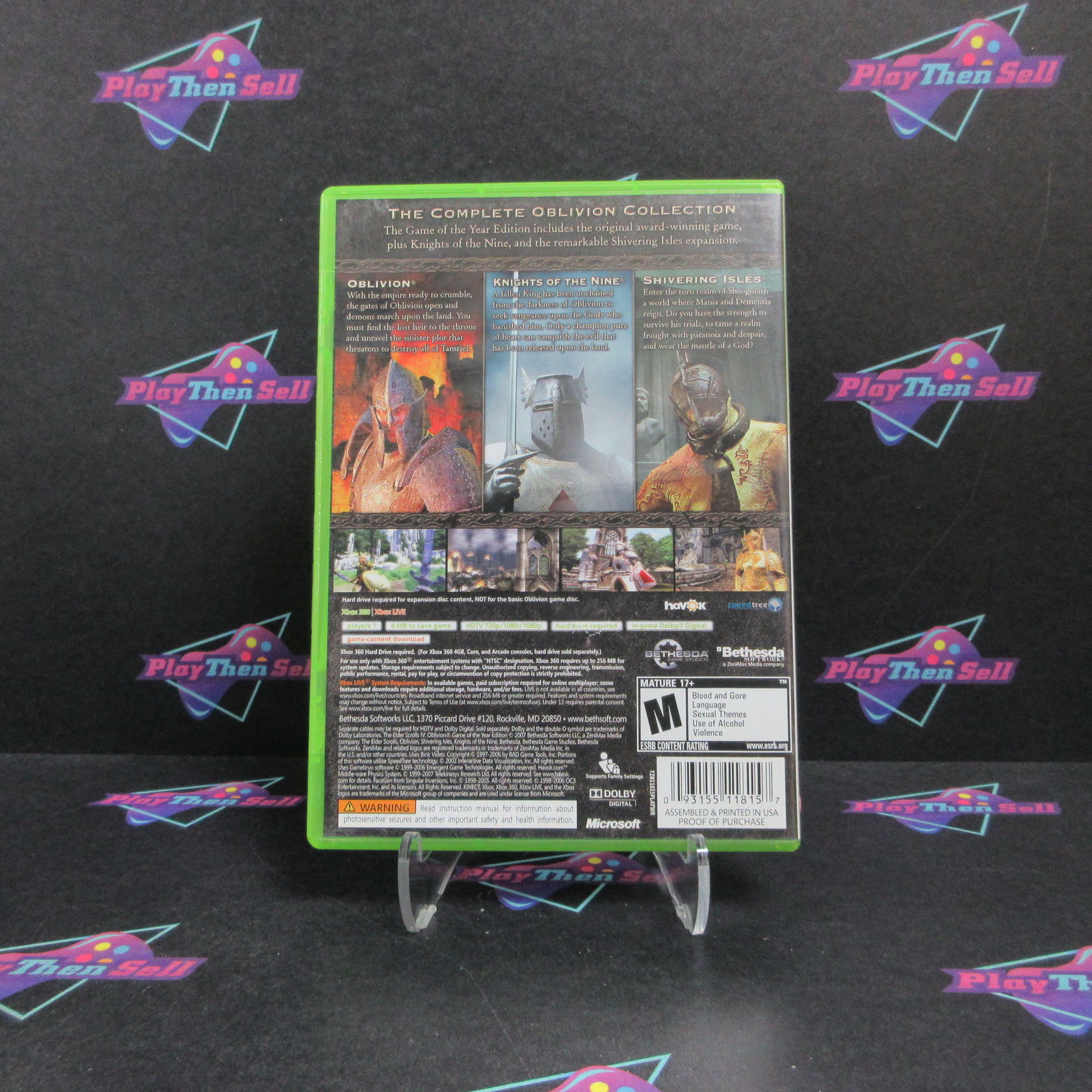 Oblivion GOTY Xbox 360 PH AD/NM - Very Good