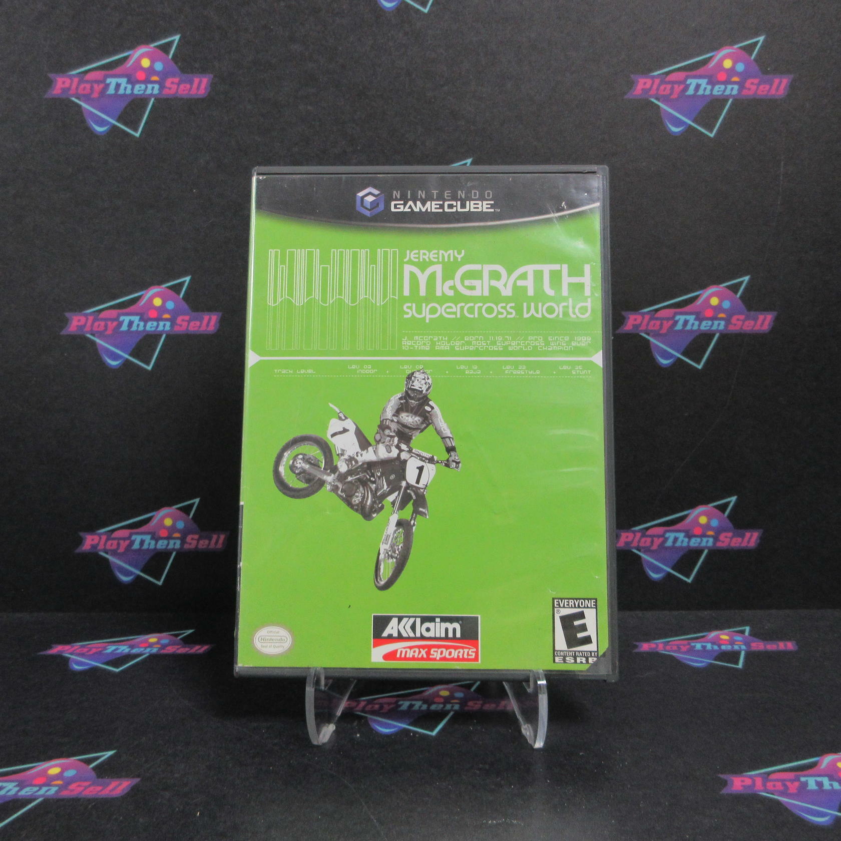 Jeremy McGrath Supercross World Nintendo Gamecube AD + Reg Card Complete CIB - Very Good