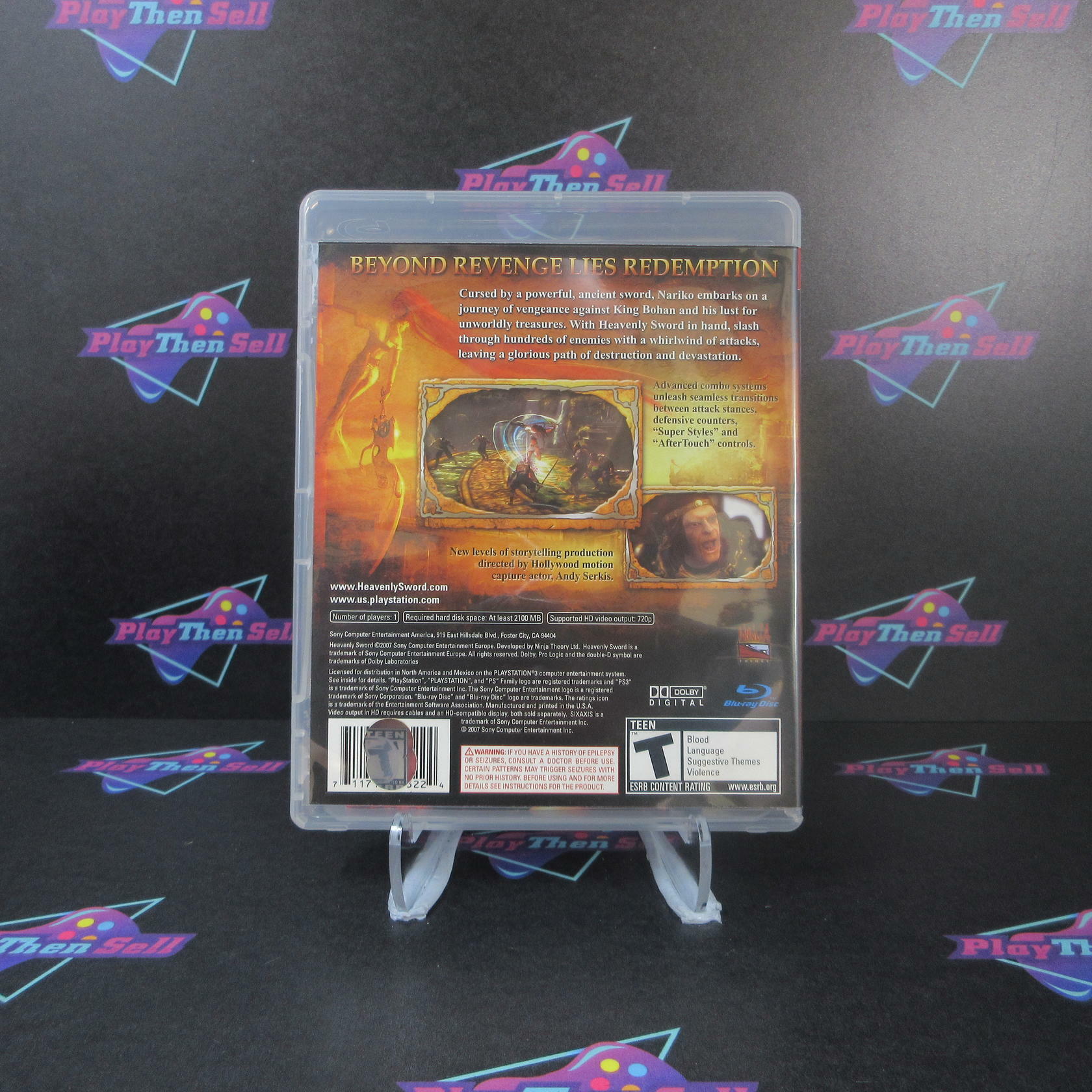 Heavenly Sword PS3 PlayStation 3 AD + Reg Card Complete CIB - Very Good