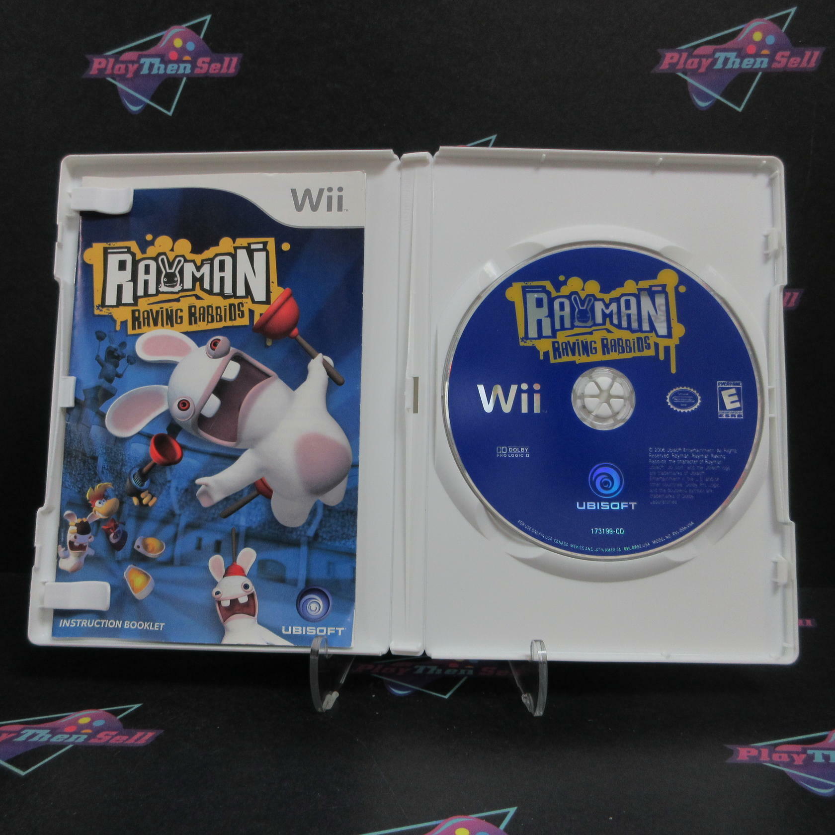Rayman Raving Rabbids Nintendo Wii AD Complete CIB - Very Good