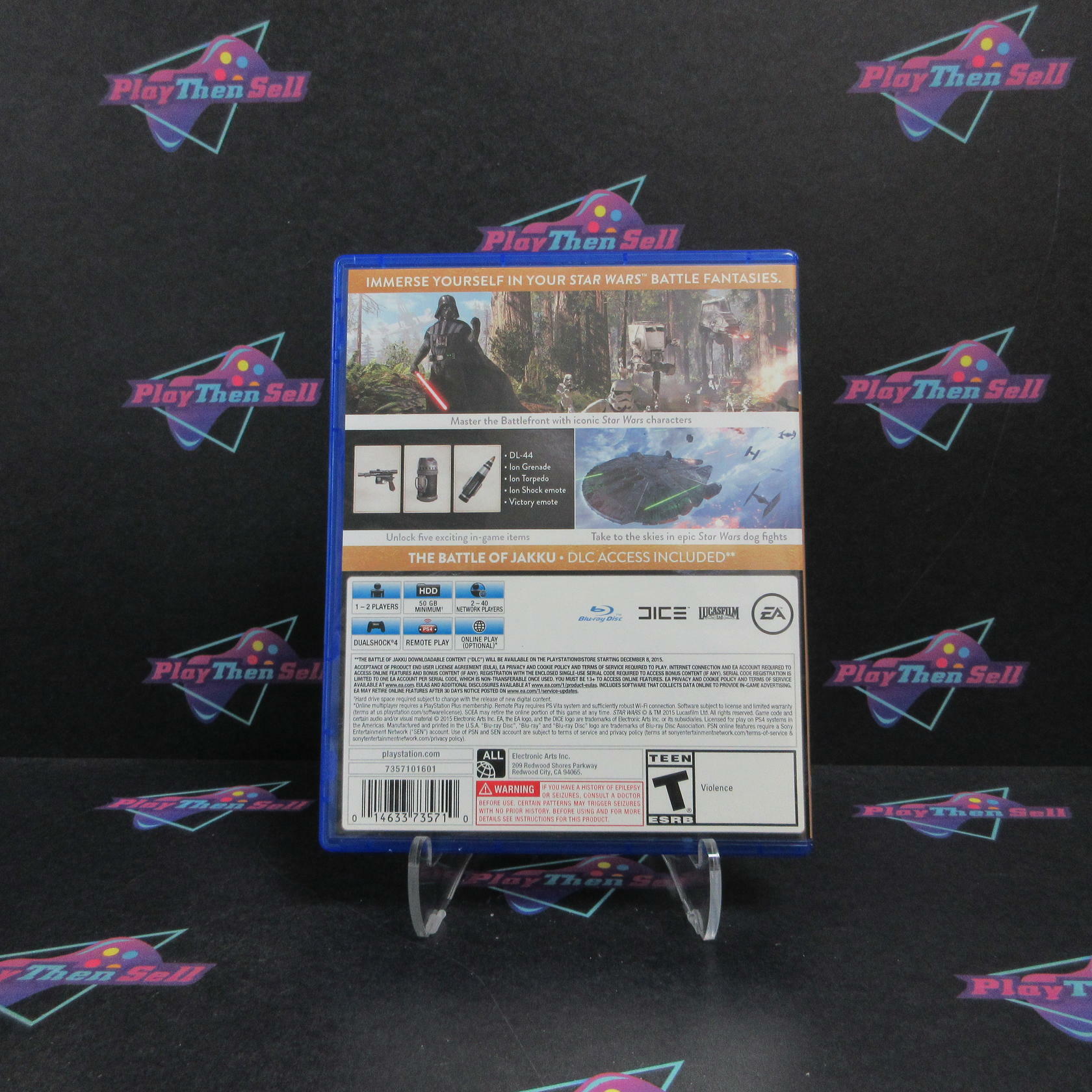 Star Wars Battlefront Deluxe Walmart PlayStation 4 + Trading Disc - Excellent