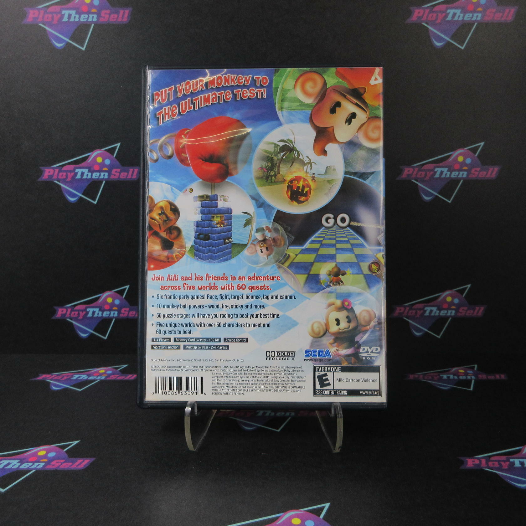 Super Monkey Ball Adventure PS2 PlayStation 2 Complete - Excellent