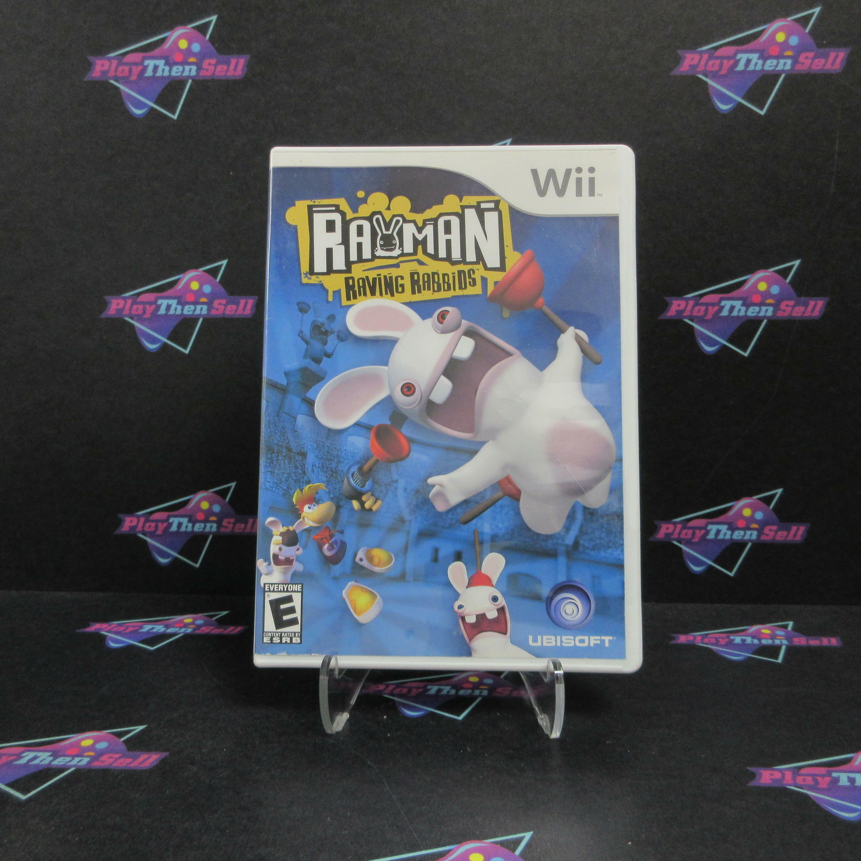 Rayman Raving Rabbids Nintendo Wii AD Complete CIB - Very Good