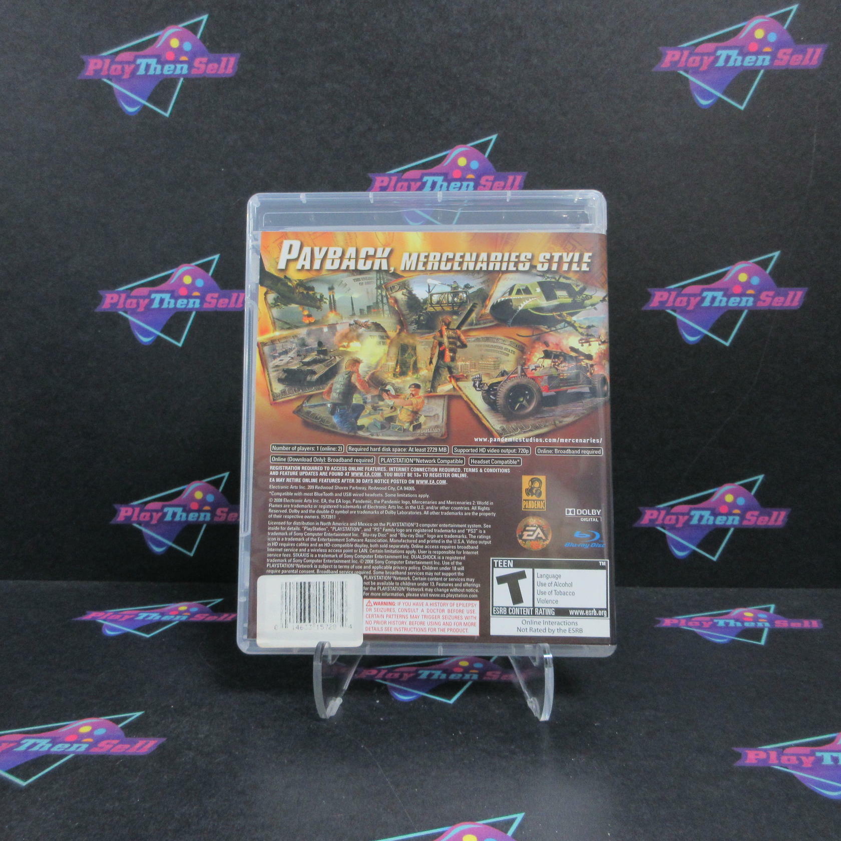 Mercenaries 2 World in Flames PS3 PlayStation 3 AD Complete CIB - Very Good