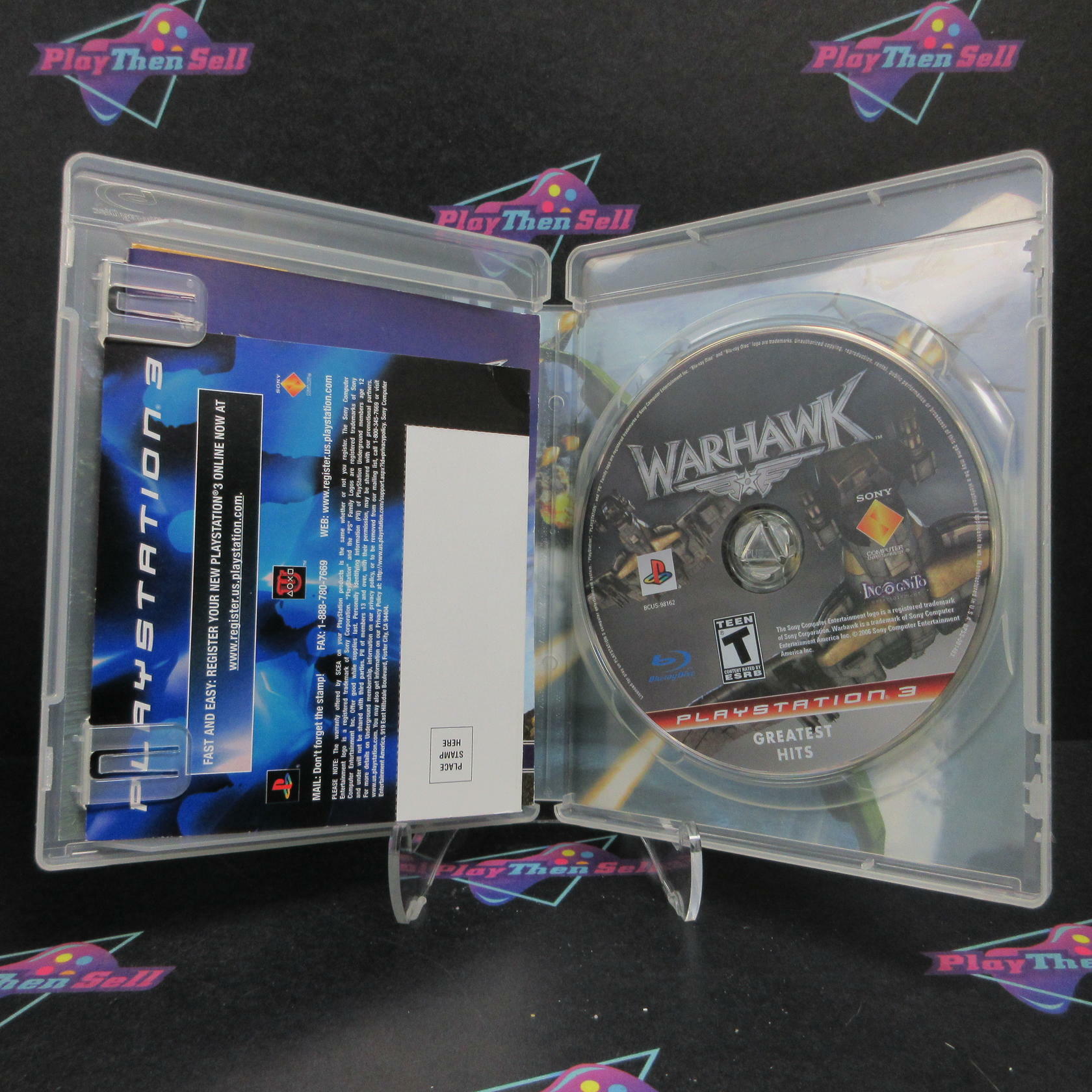 Warhawk PS3 PlayStation 3 GH Disc AD + Reg Card Complete CIB - Very Good