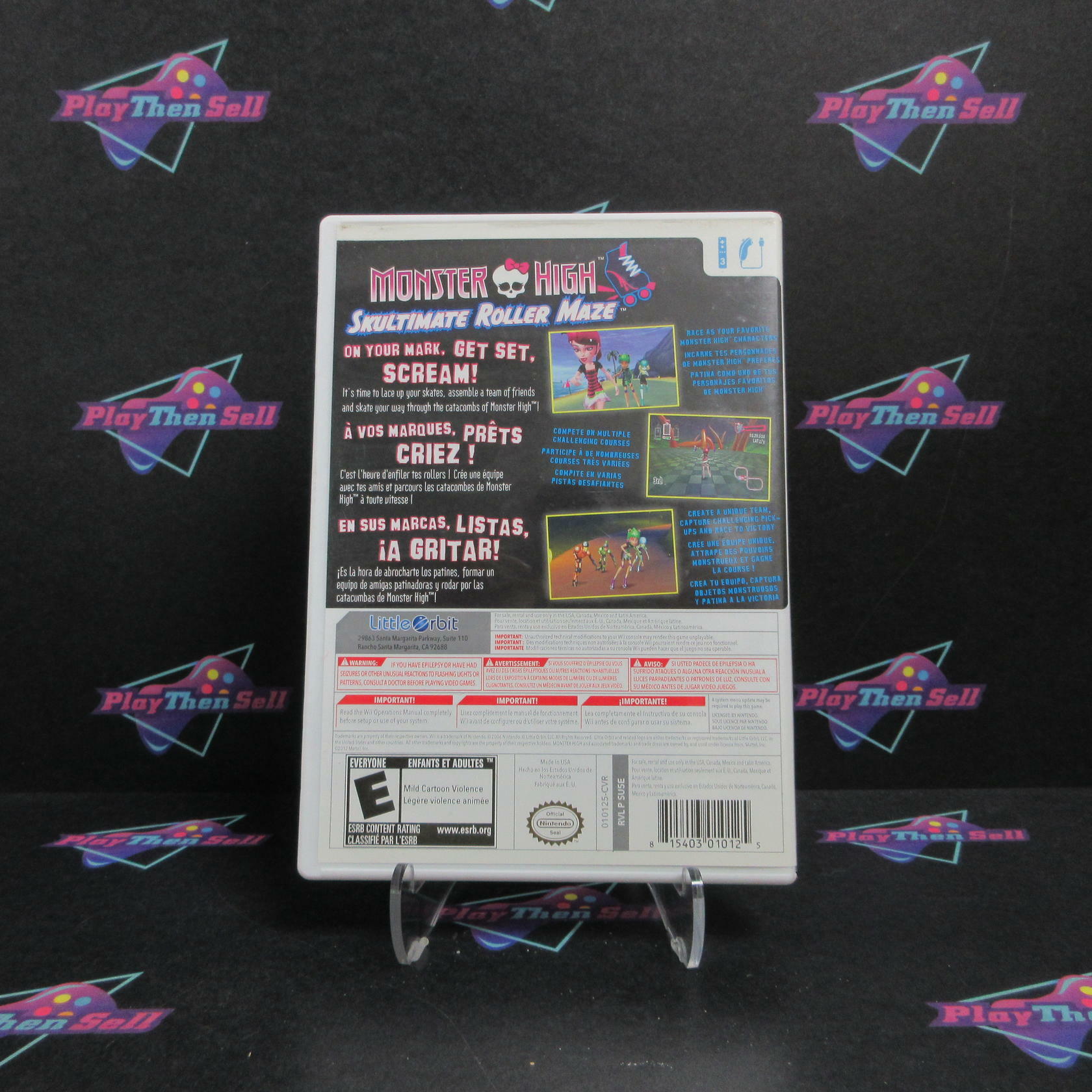Monster High Skultimate Roller Maze Nintendo Wii AD/NM - Very Good
