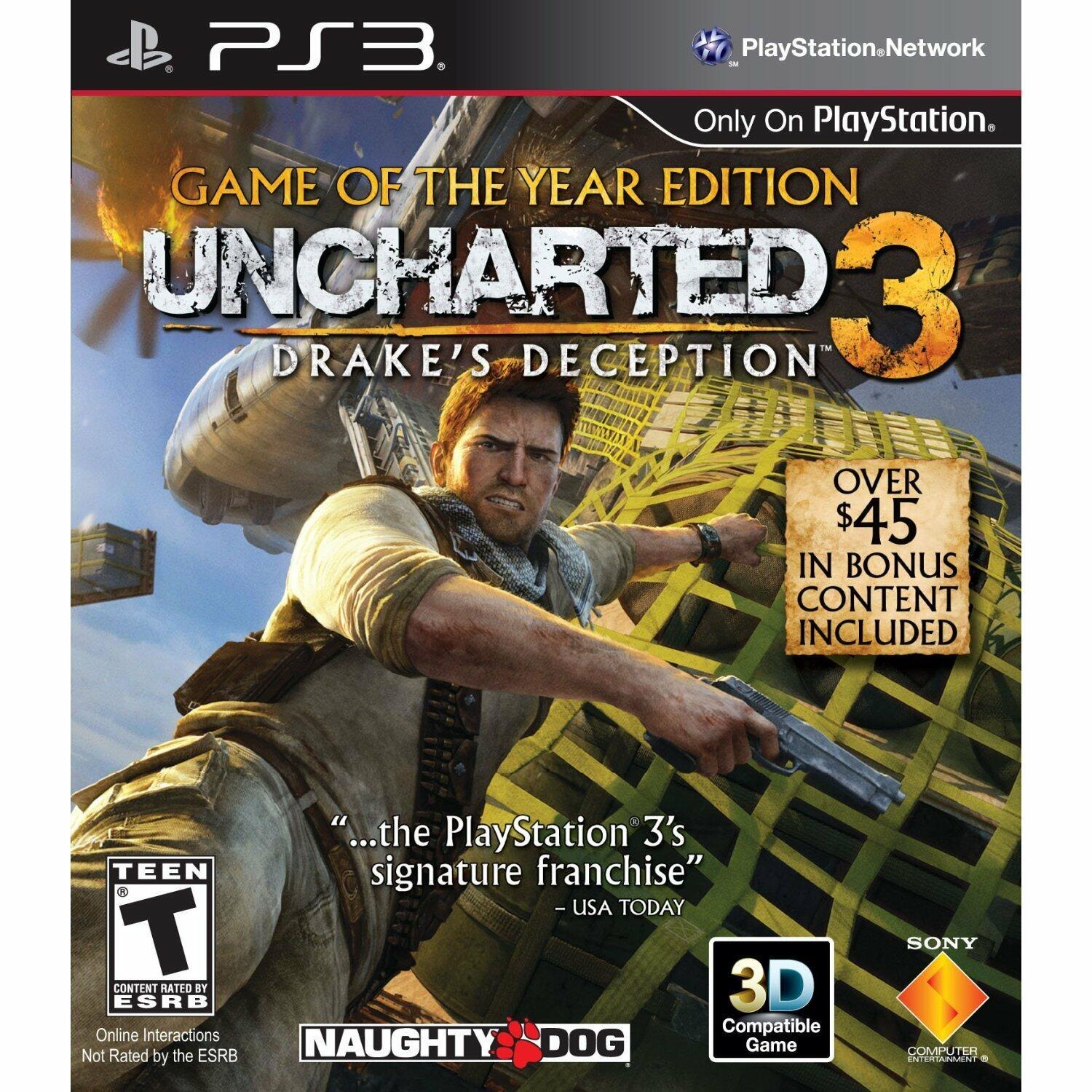Uncharted 3 Drake's Deception GOTY PlayStation 3 AD Complete CIB - Very Good