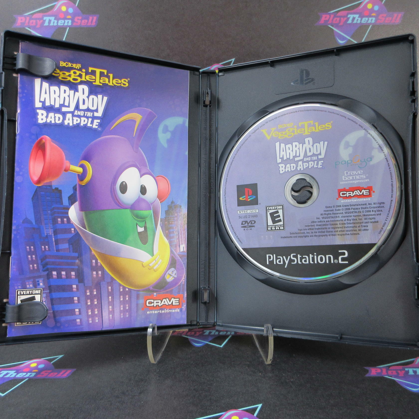 VeggieTales Larry Boy and the Bad Apple PS2 PlayStation 2 Complete - Excellent