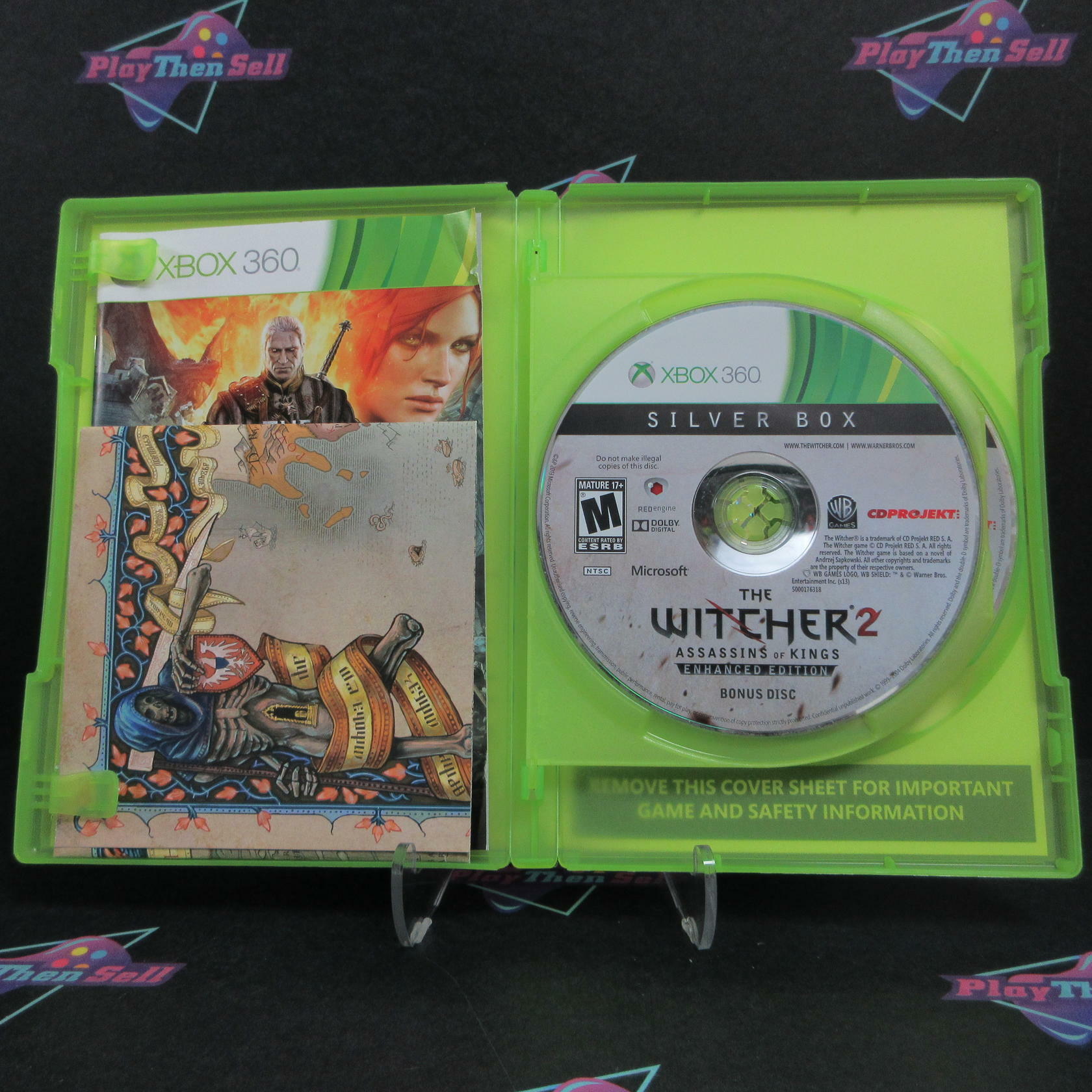 The Witcher 2 Assassins Of Kings Enhanced Xbox 360 + Map/ Bonus Disc - Excellent