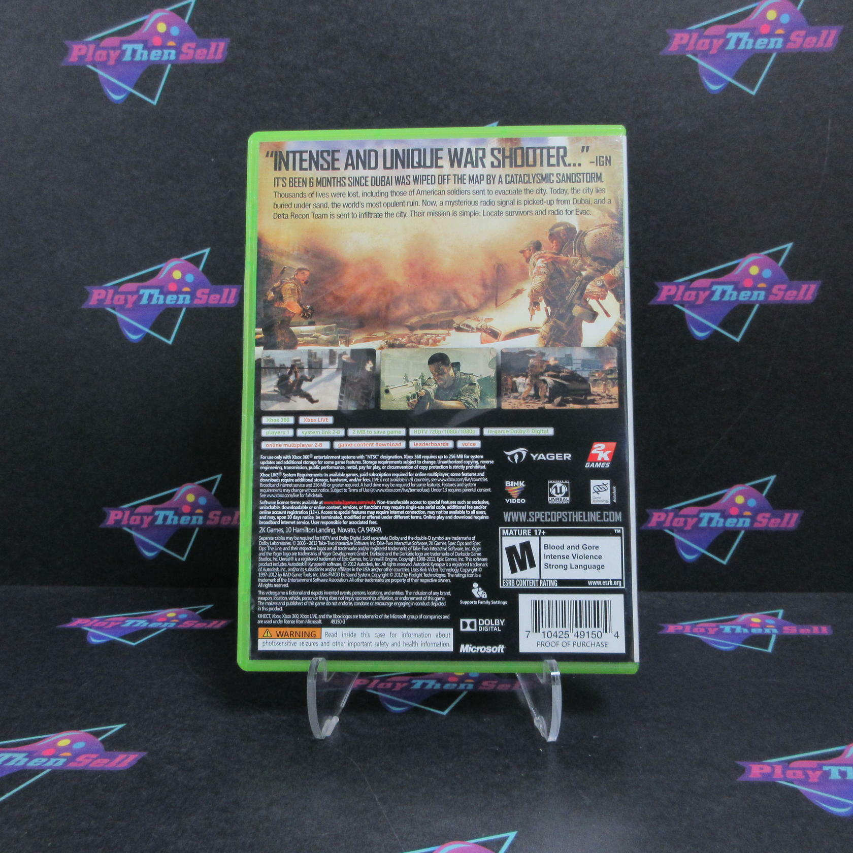 Spec Ops The Line Xbox 360 Complete - Excellent
