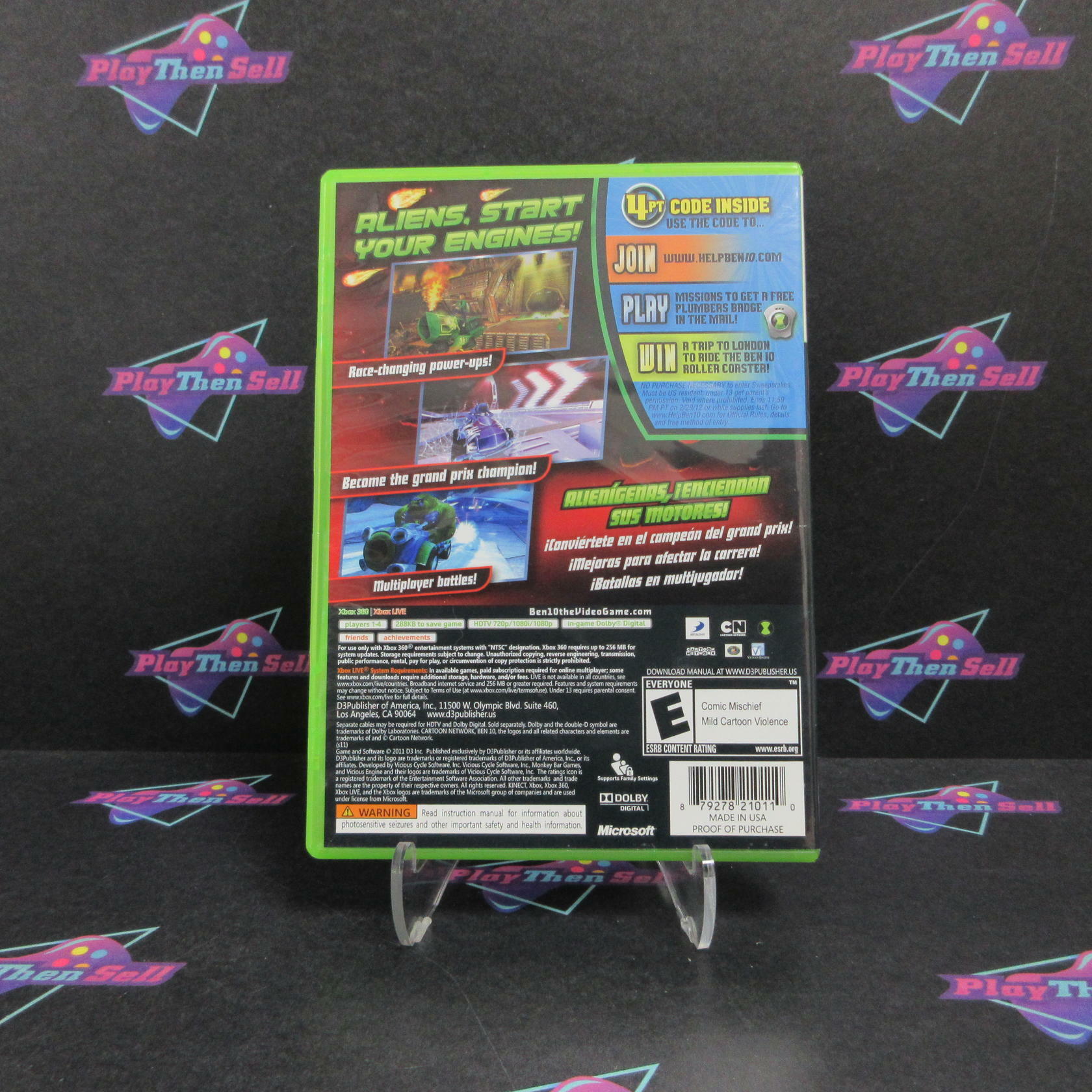 Ben 10 Galactic Racing Xbox 360 Complete - Excellent