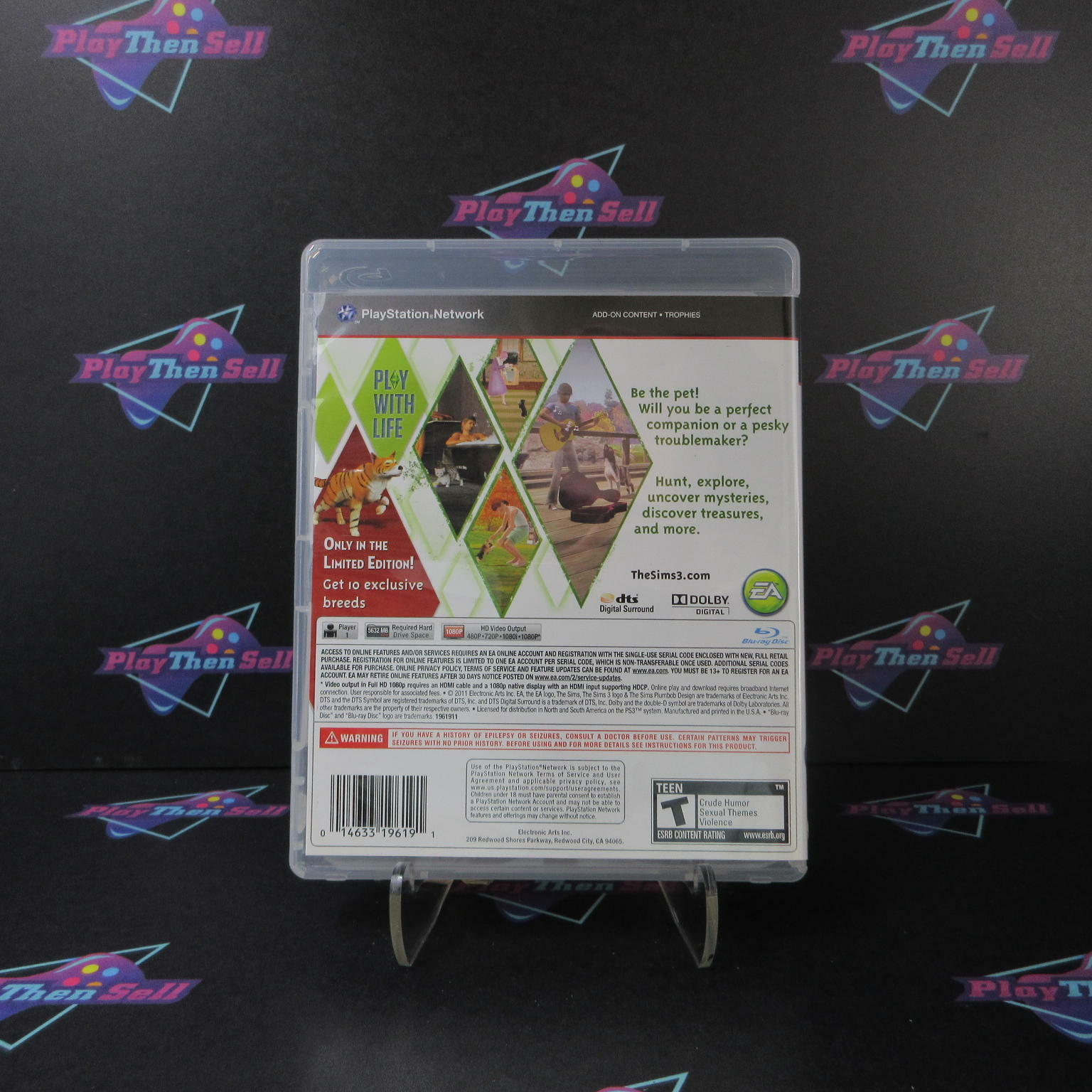 The Sims 3 Pets Limited Edition PS3 PlayStation 3 Complete - Excellent