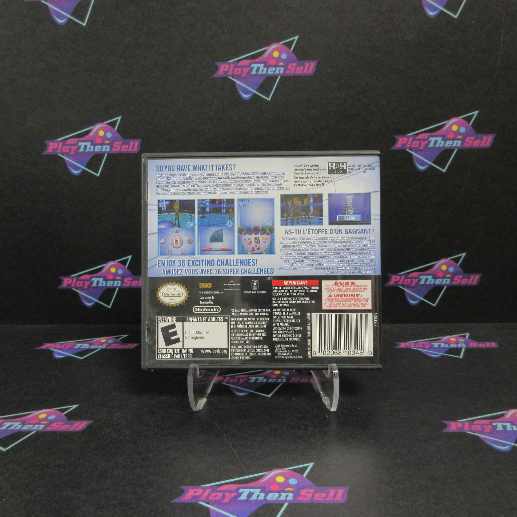 Minute to Win It Nintendo DS Complete - Excellent